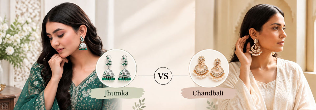Chandbali vs Jhumka - Two Indian Earrings That Everyone Confuses (And How to Style Both)
