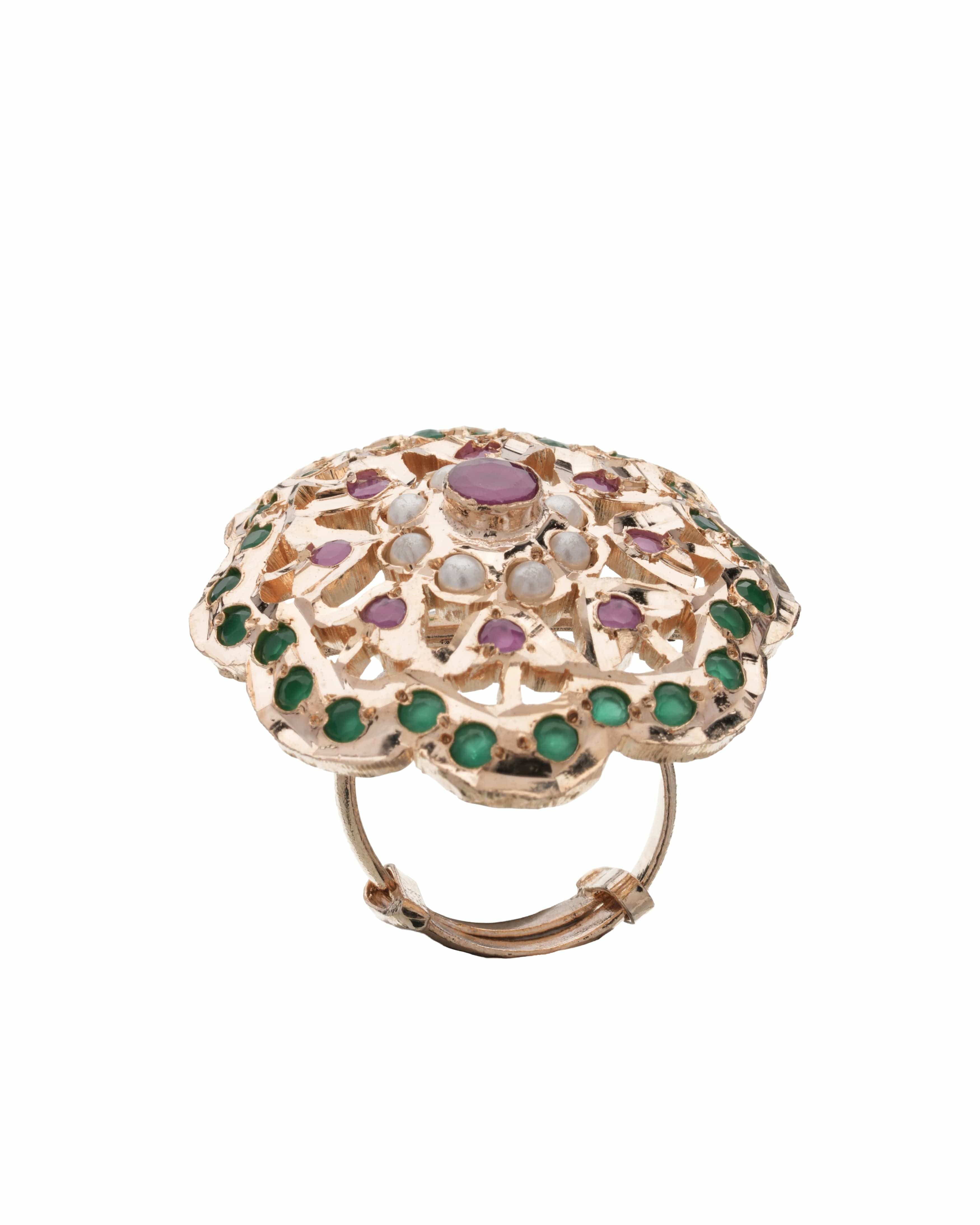 Heritage Glow Adjustable Statement Ring