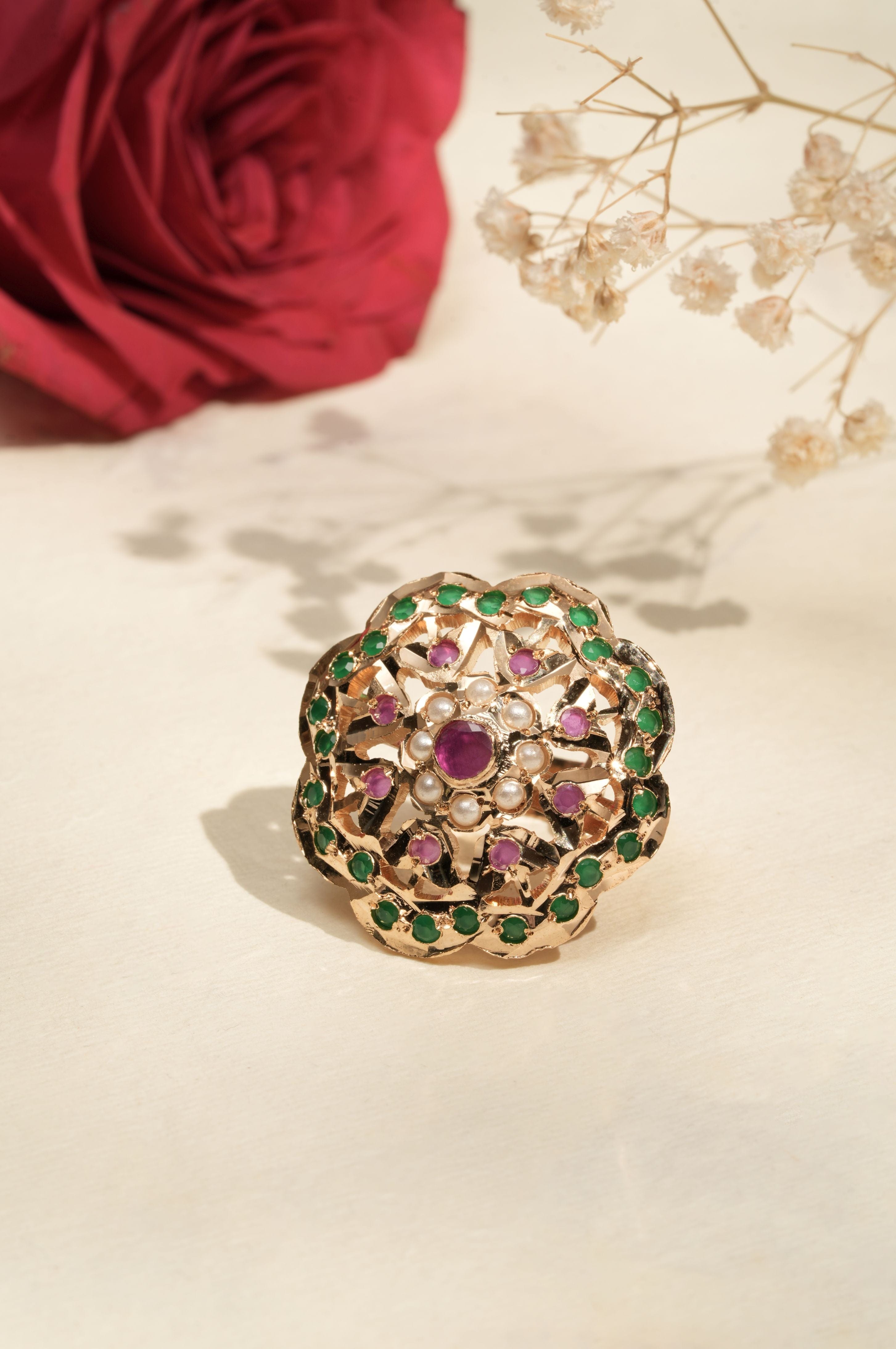Heritage Glow Adjustable Statement Ring