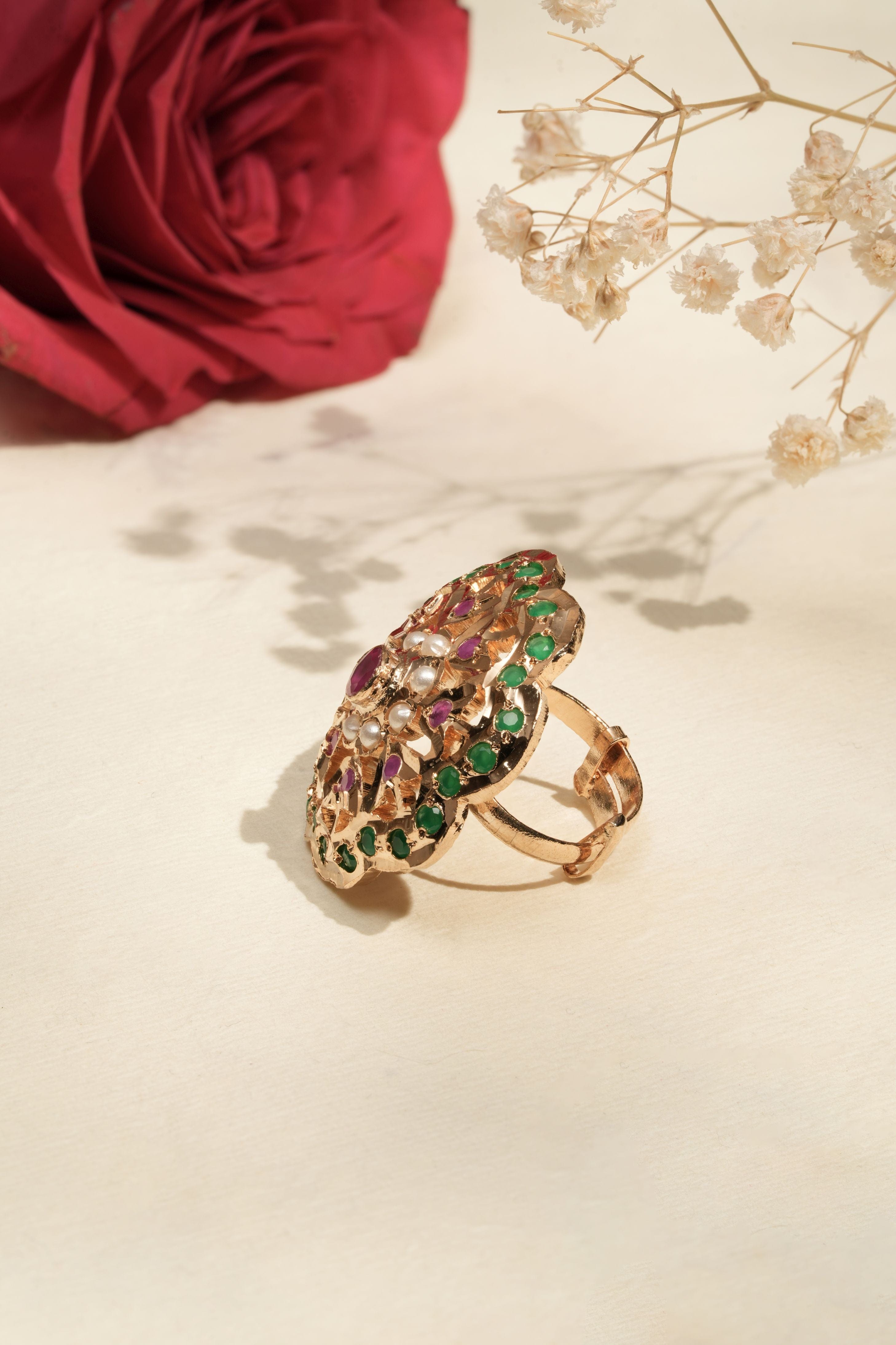Heritage Glow Adjustable Statement Ring