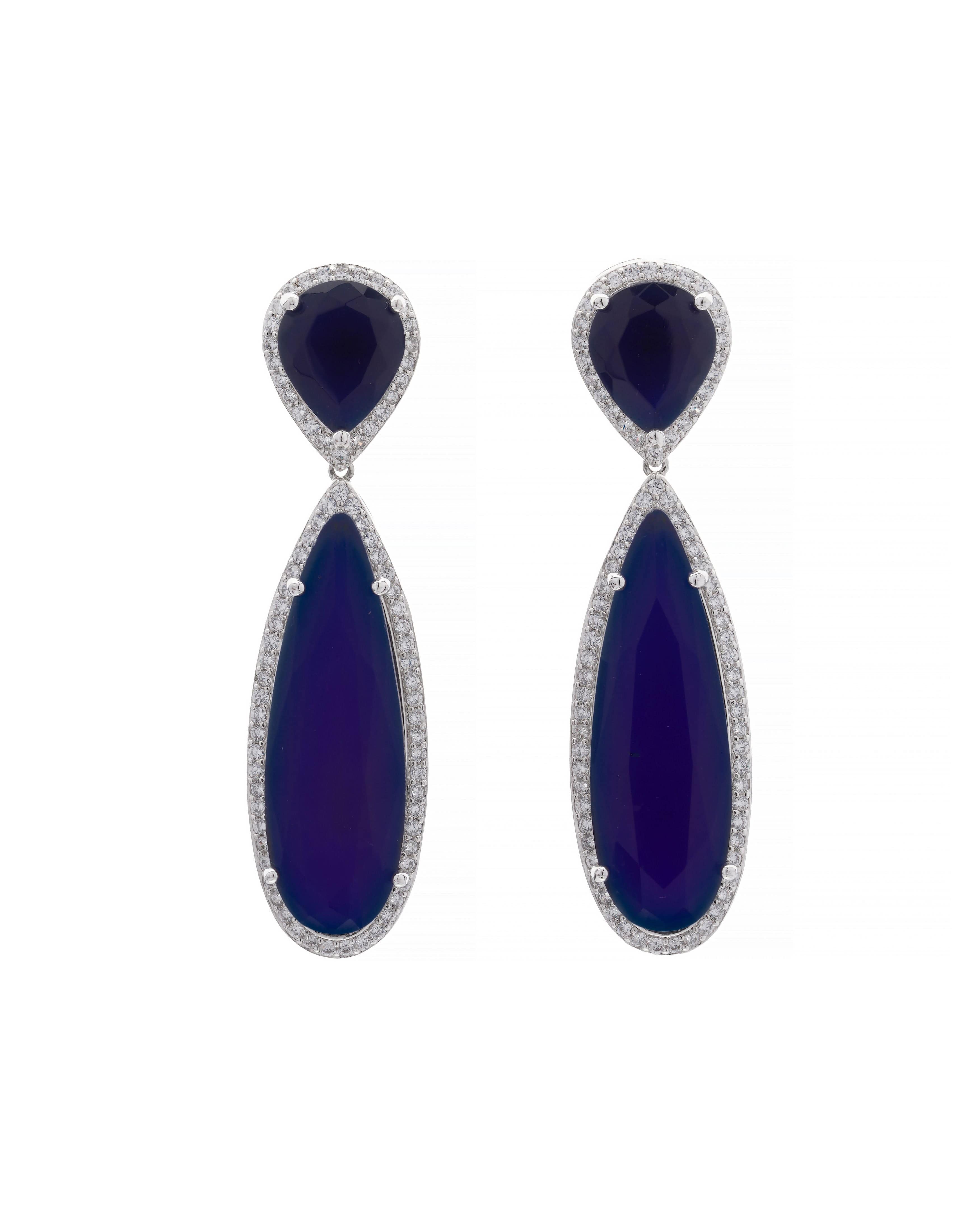 Mirror Dew Drop Duo Earrings