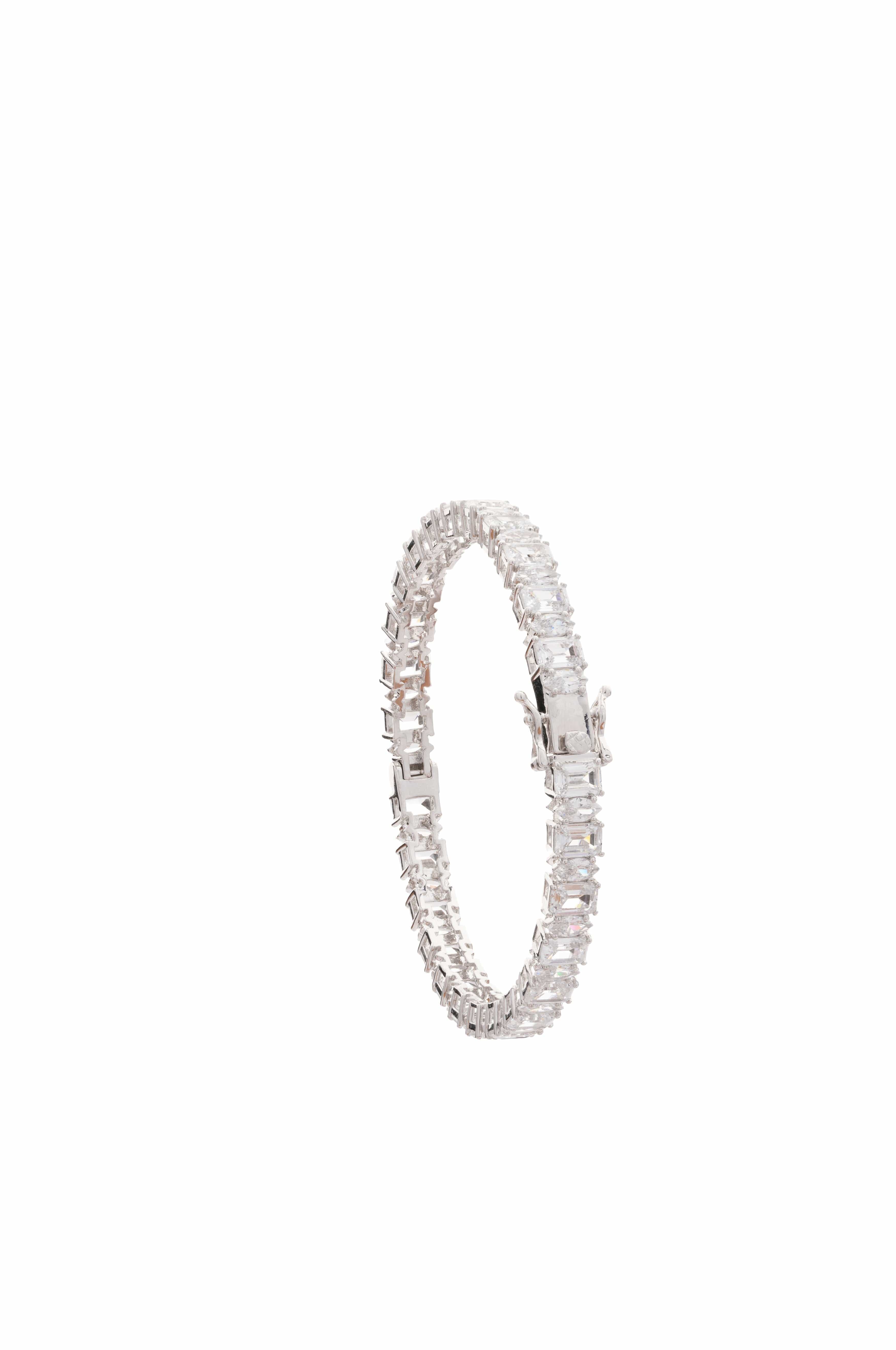 Dual Scale Square Link Hinged Bangle Set