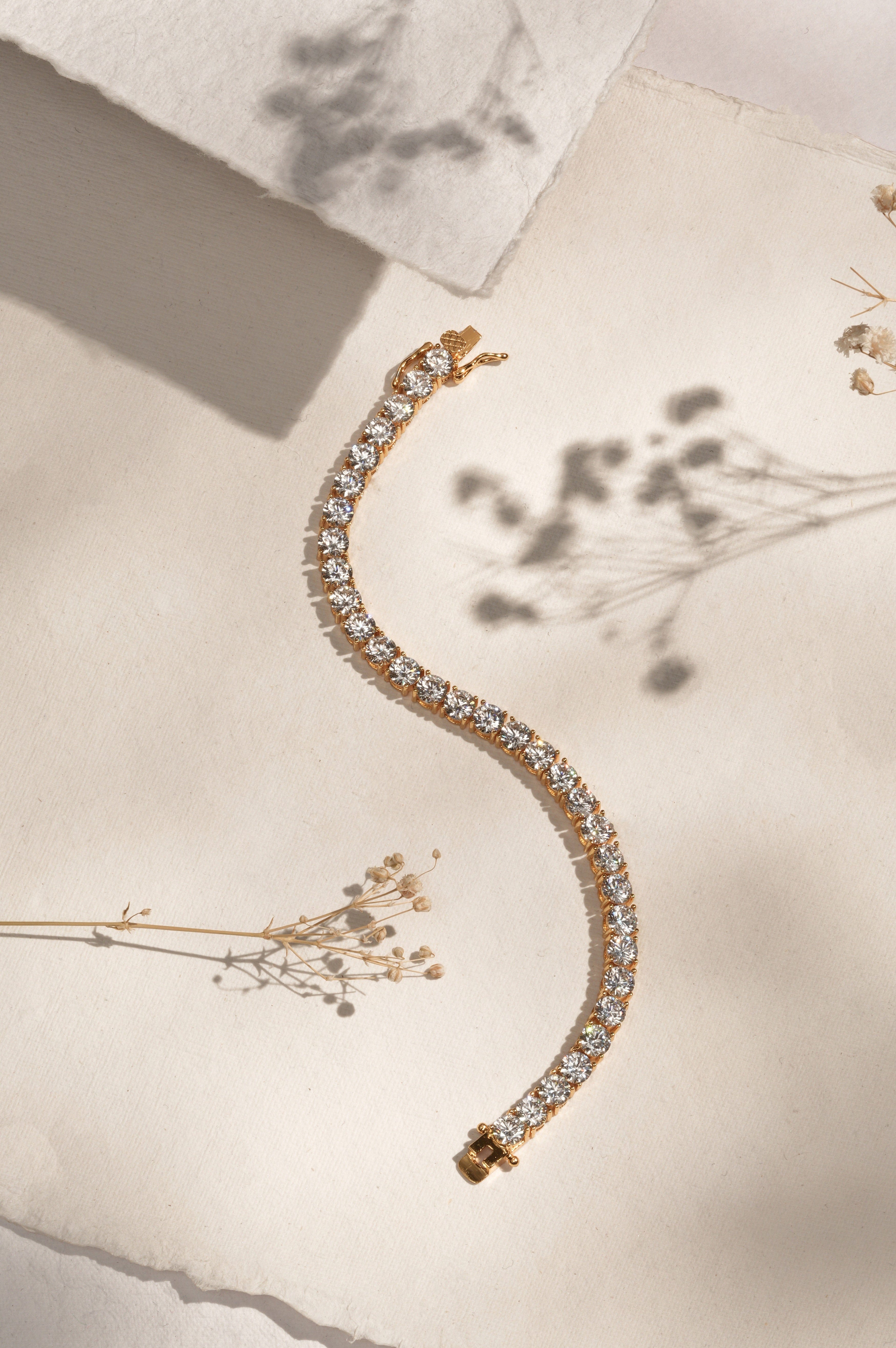 Golden Radiance Tennis Bracelet