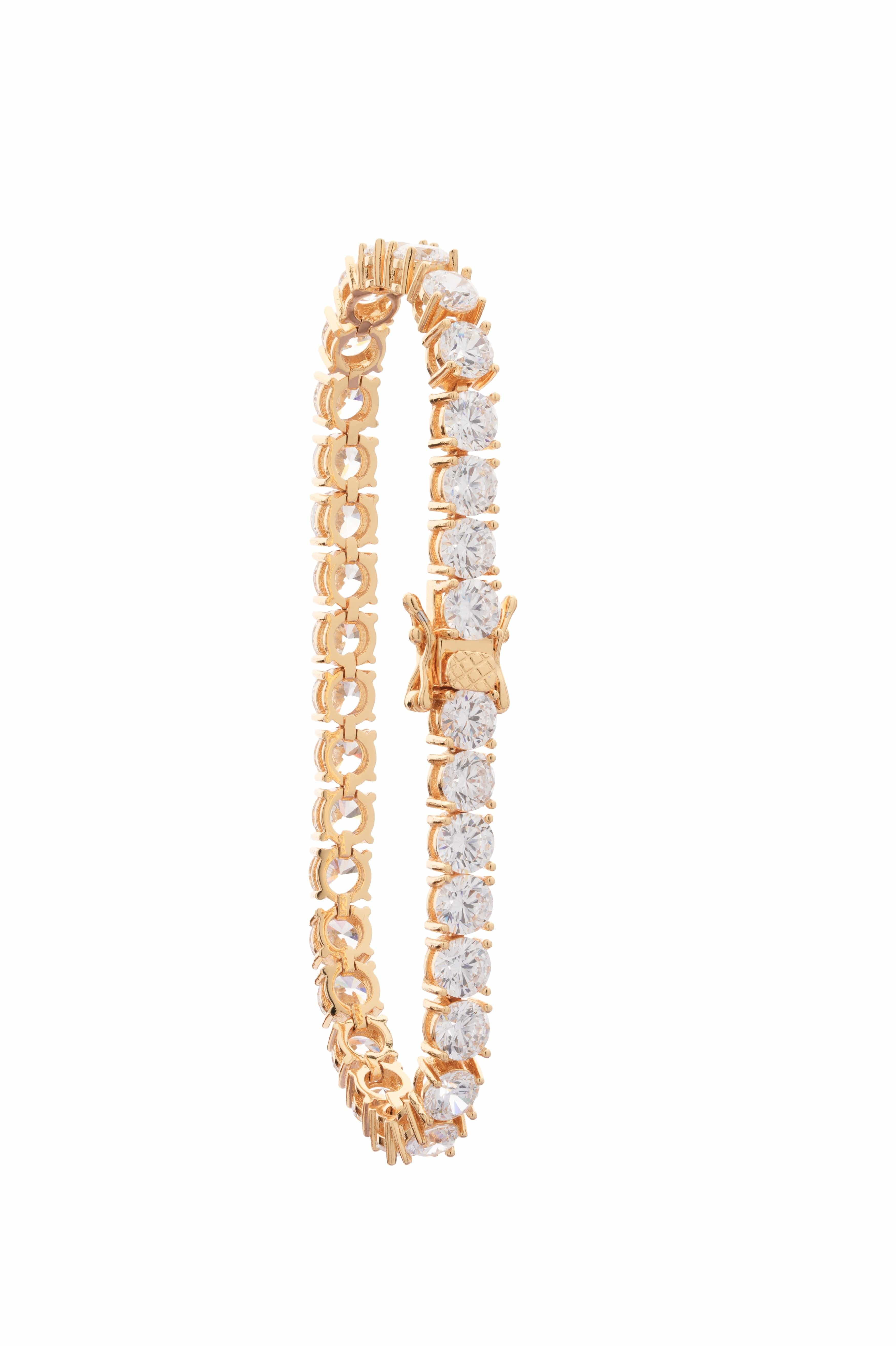 Golden Radiance Tennis Bracelet