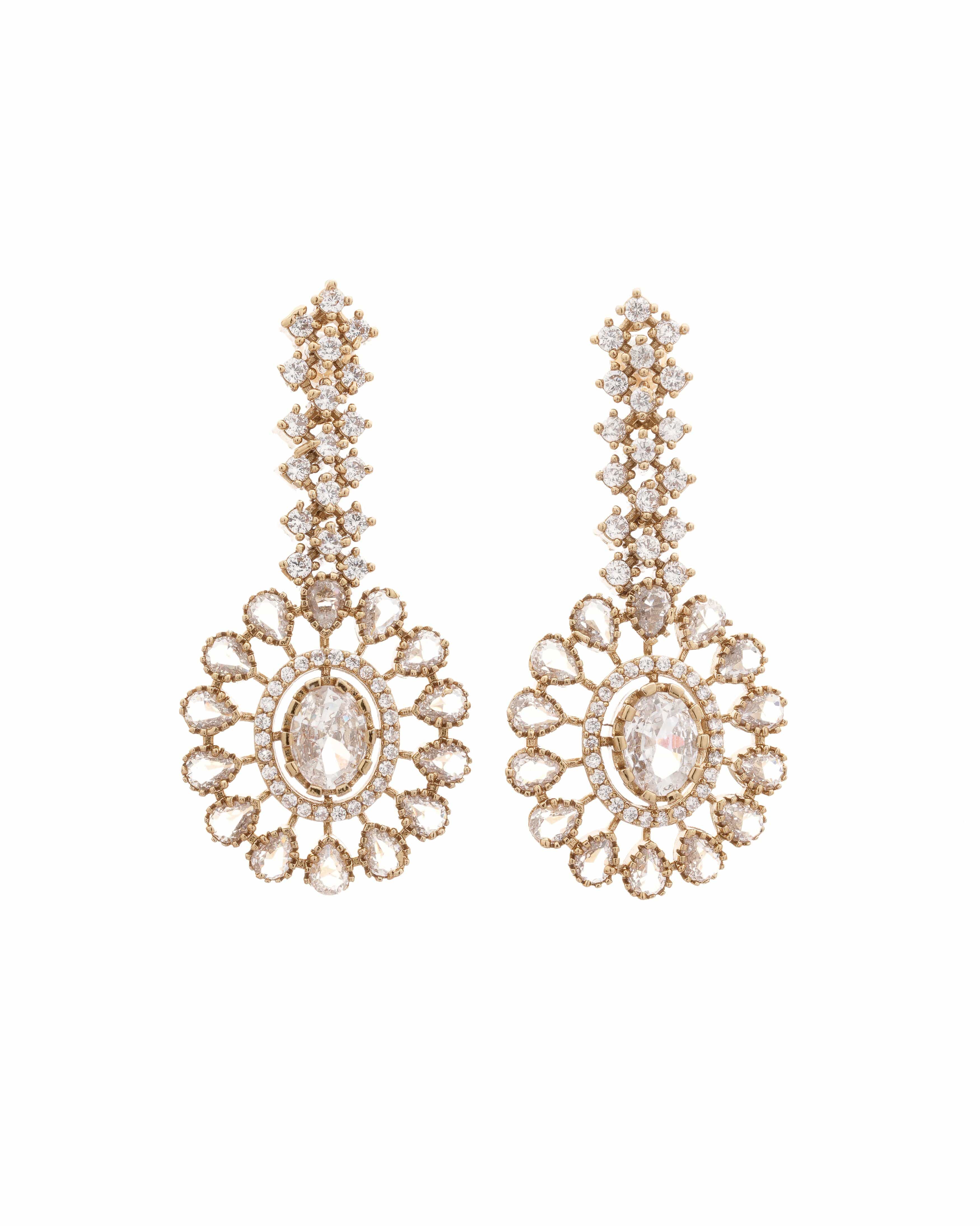 Antique Glimmer Single Drop CZ Necklace & Earring Set