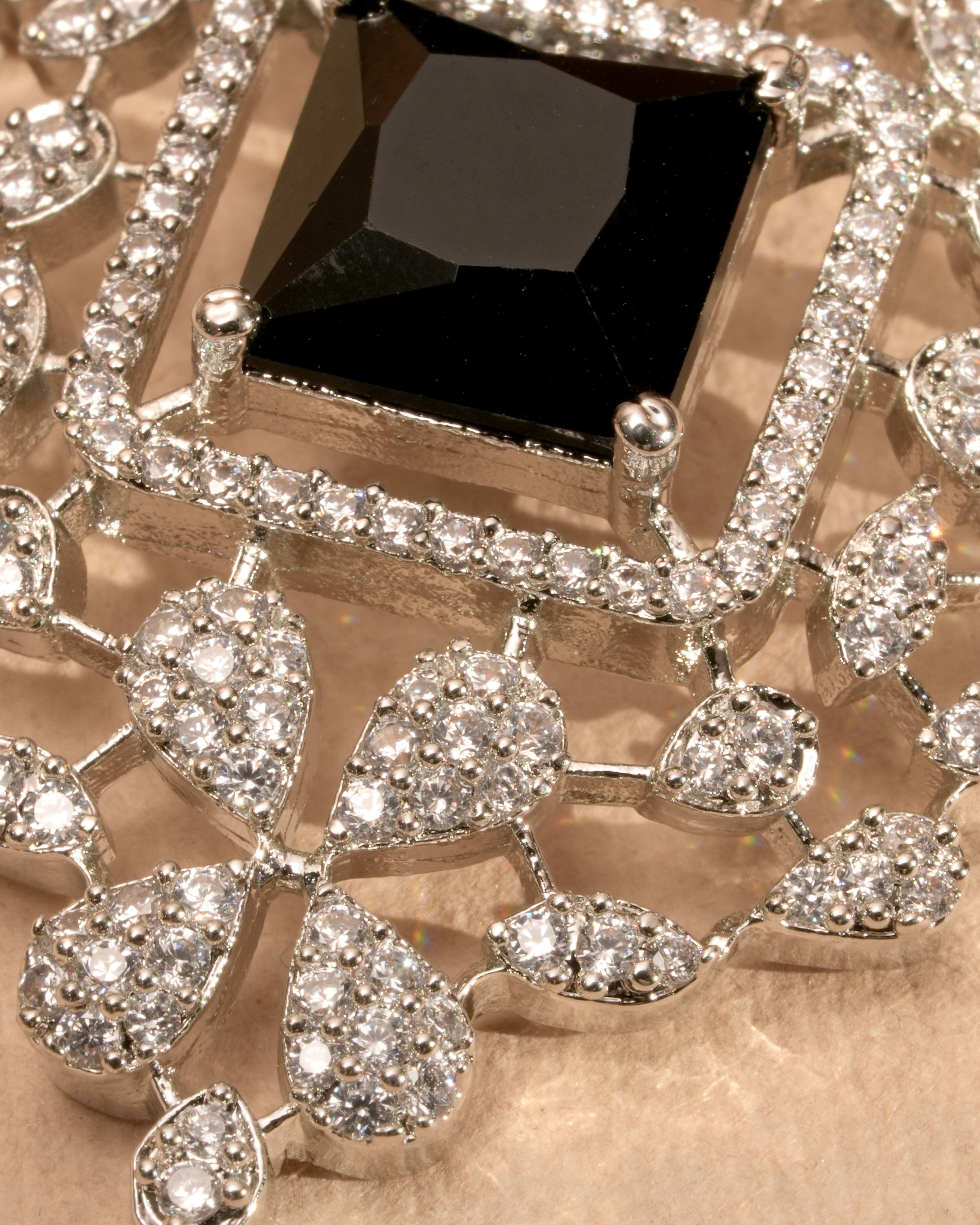 Midnight Majesty Double Layer Necklace & Drop Earring Set