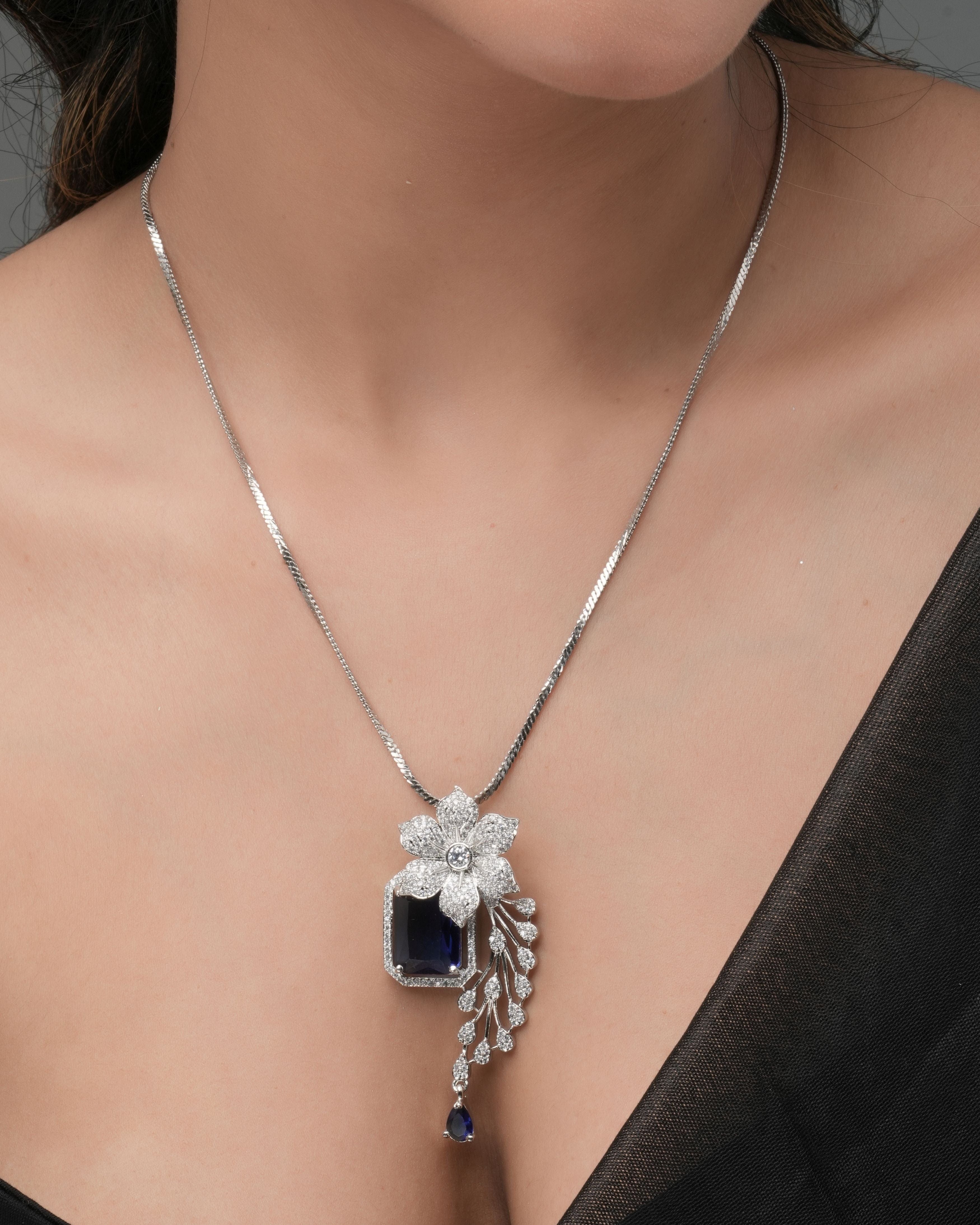 Celestial Bloom Pendant & Earring Set