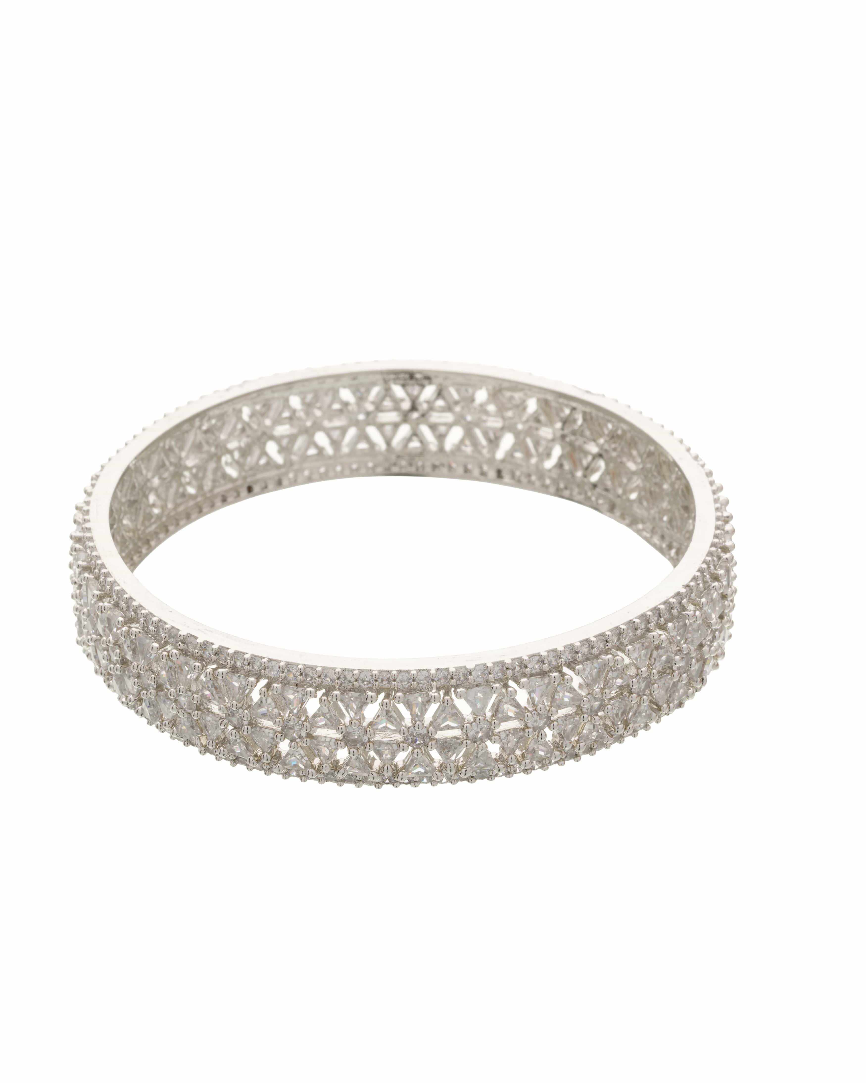 Starlit Elegance Pave Bangle Duo