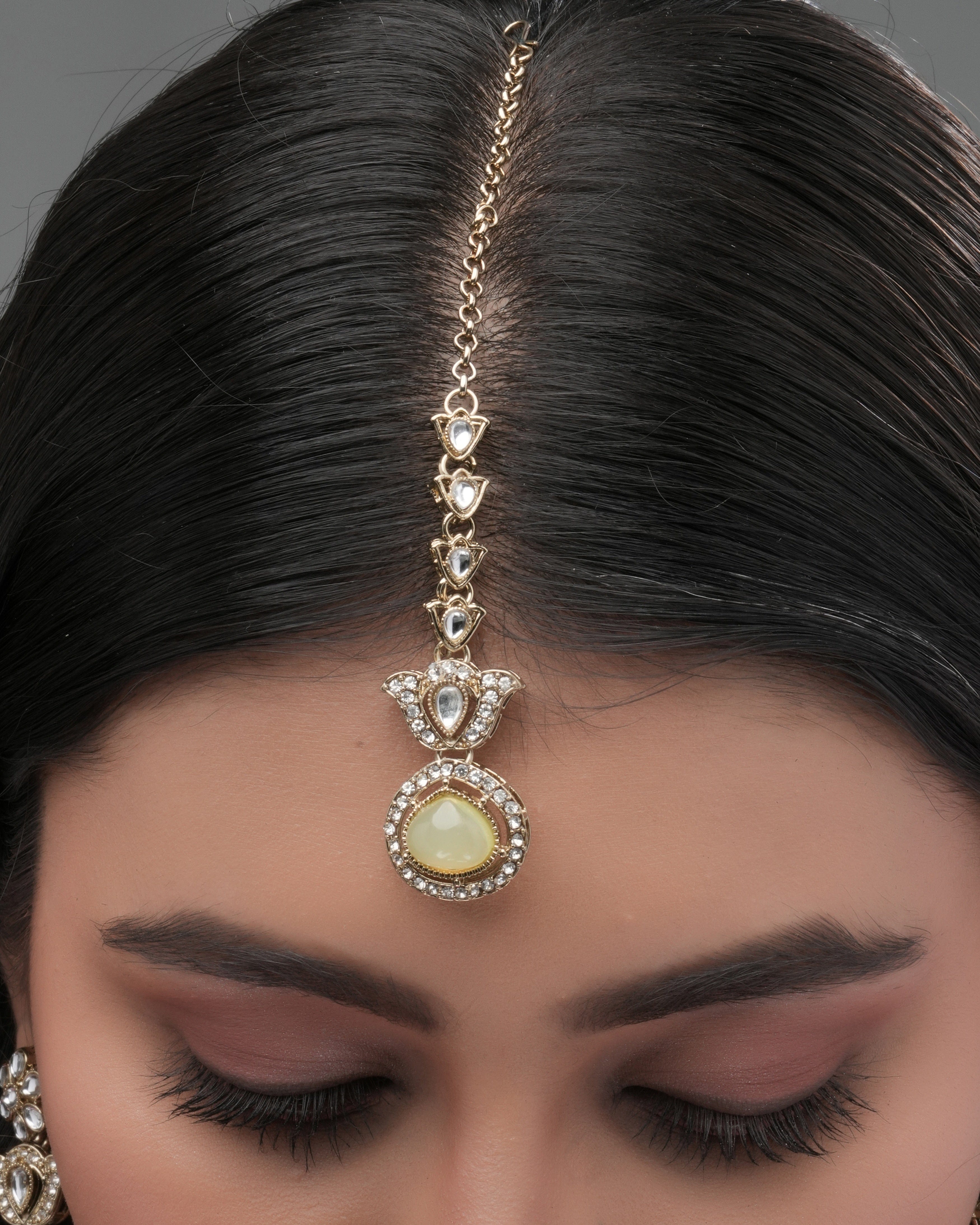 Lemon Glow – Yellow Zedex & CZ Choker Necklace