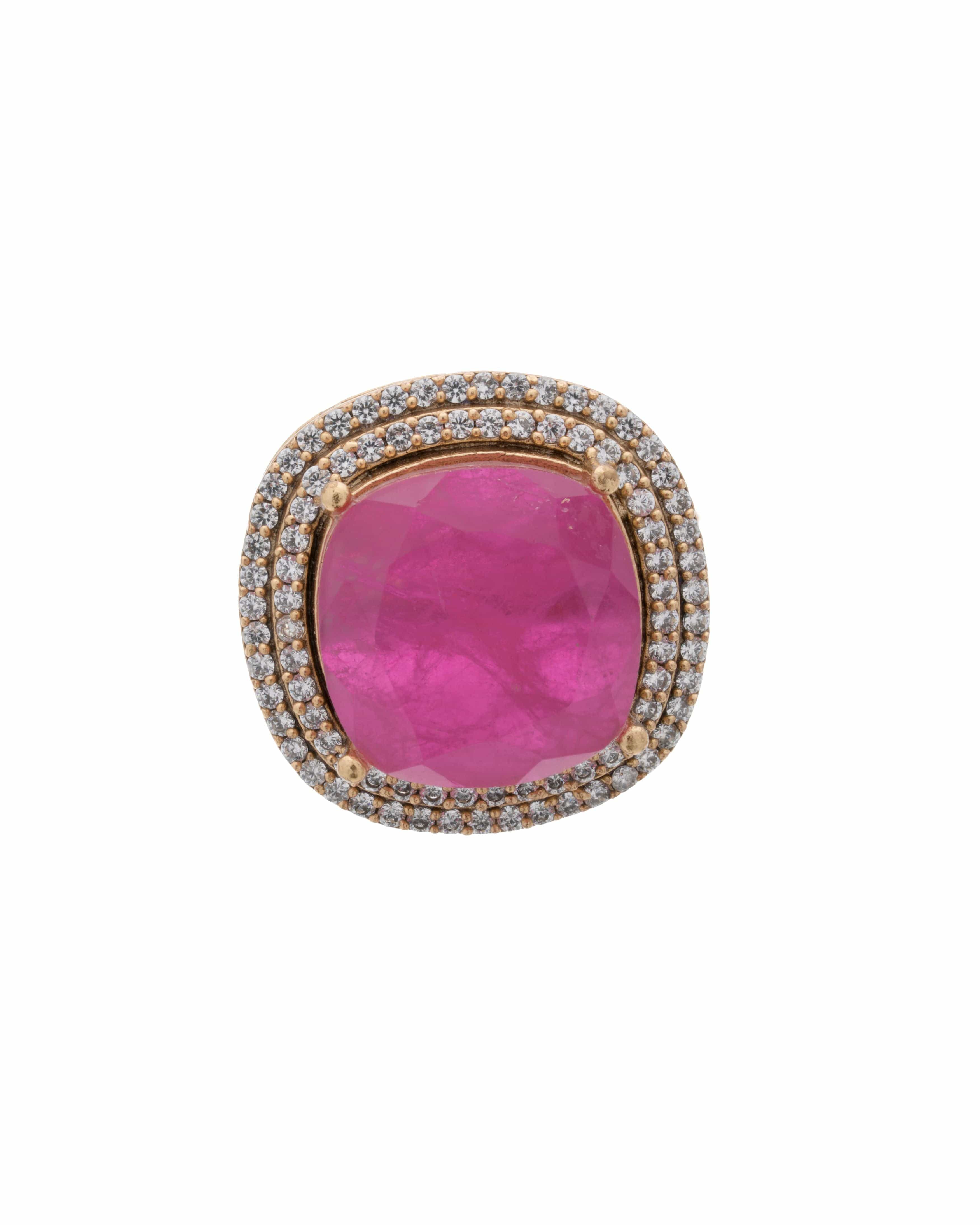 Ruby Radiance Cocktail Ring