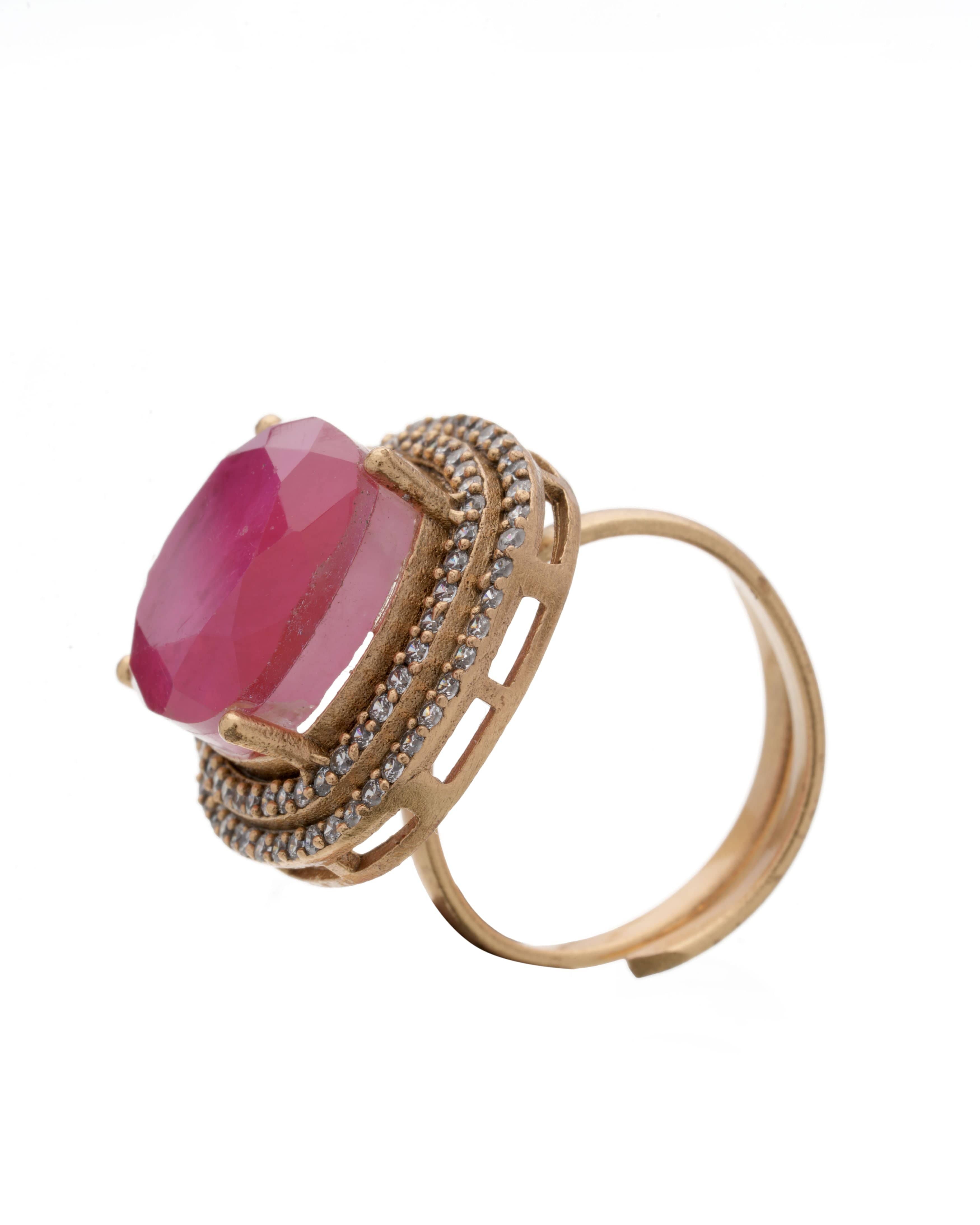 Ruby Radiance Cocktail Ring