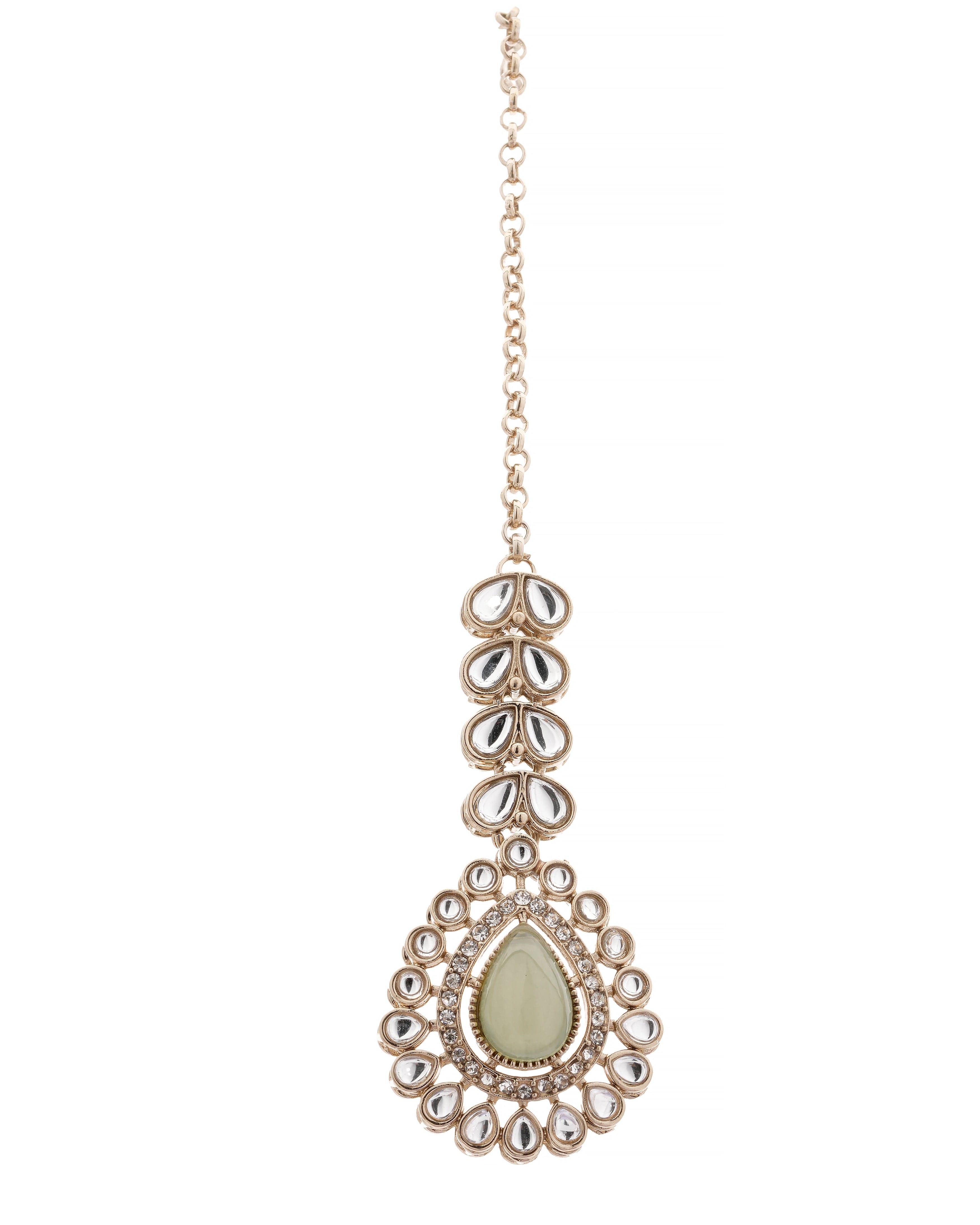 Golden Bloom – Pear Lemon Zedex & CZ Necklace