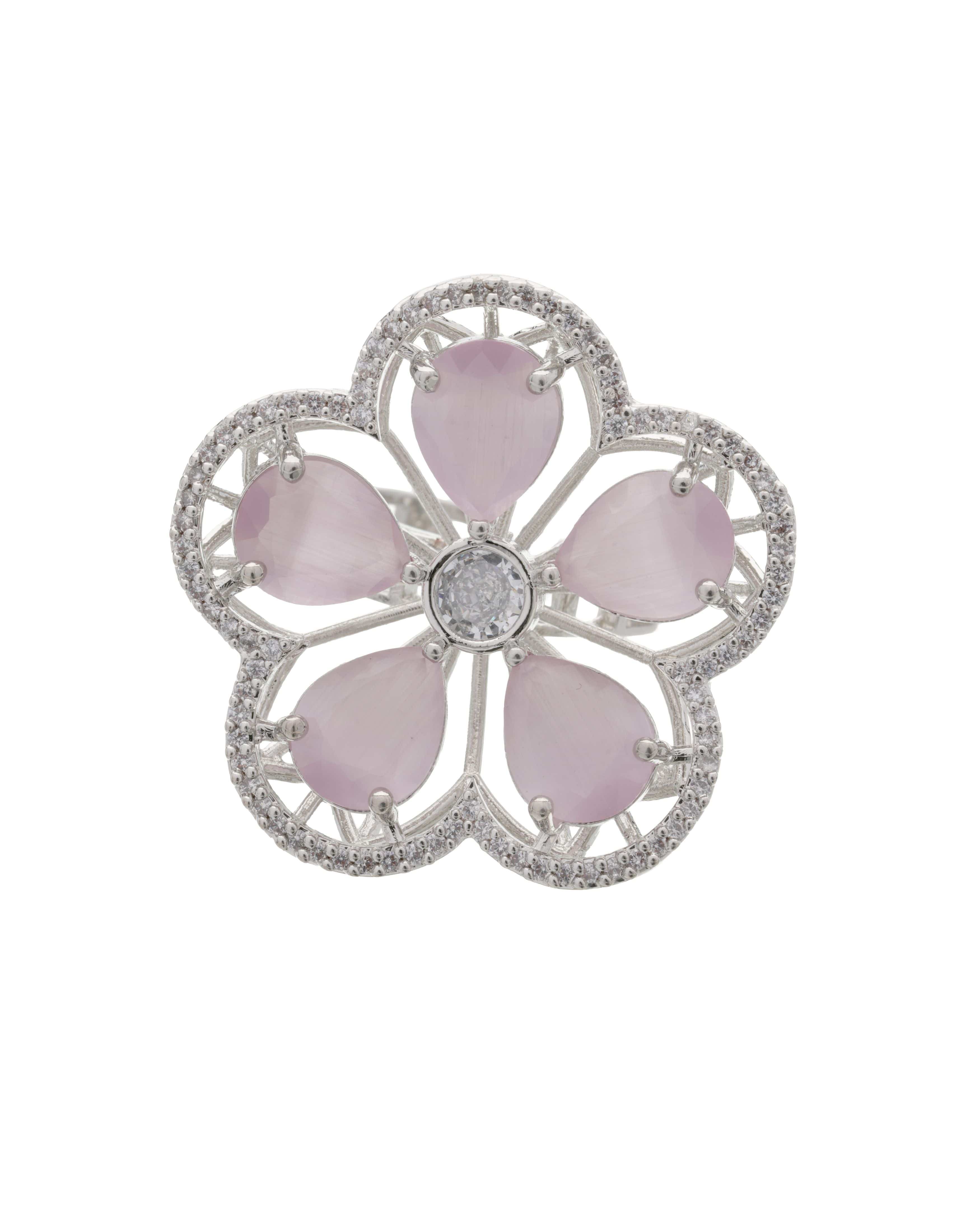 Blush Petal Halo Ring
