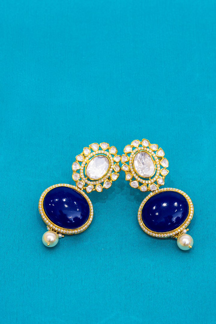 The Indigo Moissanite Solitaire Studs