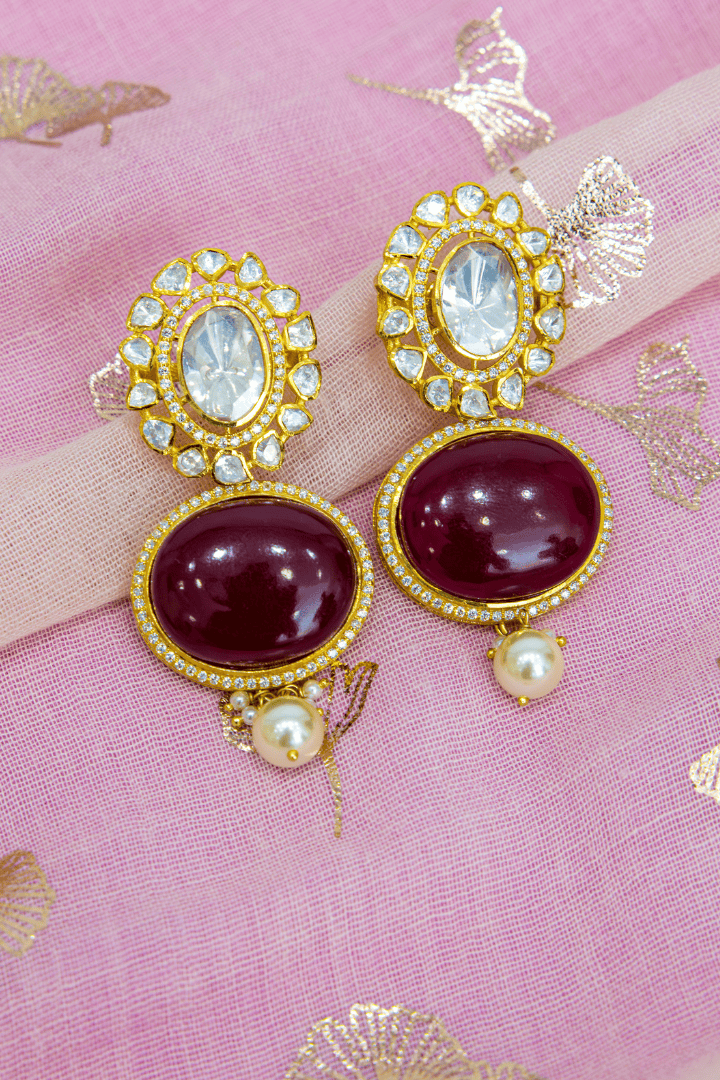 The Indigo Moissanite Solitaire Studs