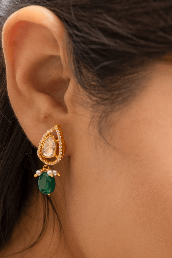 Aahana Emerald Whisper Set