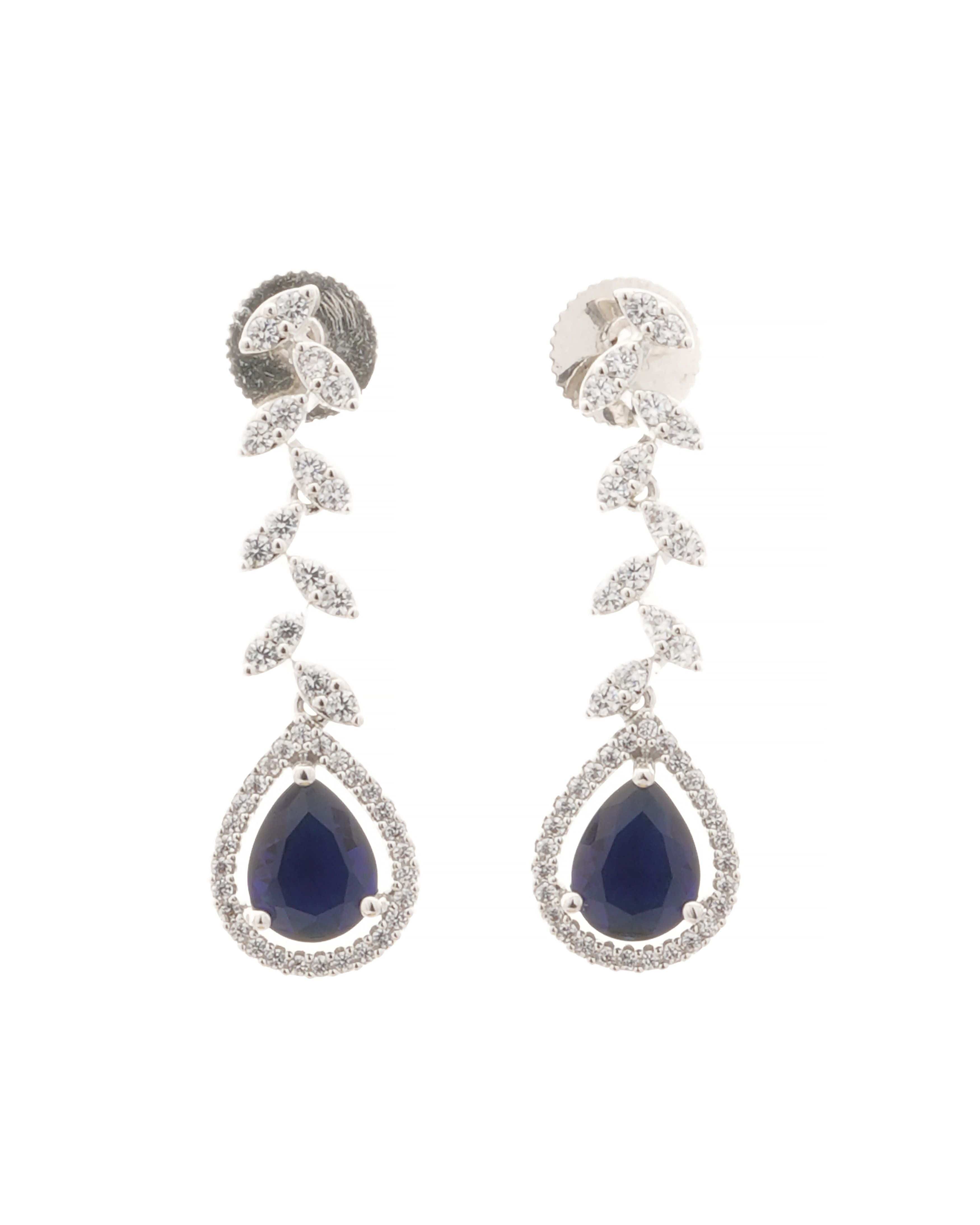 Emerald Teardrop Shine Necklace & Earrings Set