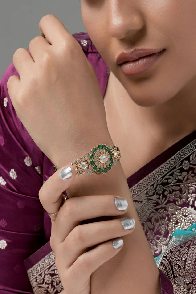 Ruby Radiance Openable Mozanite CZ Bangle