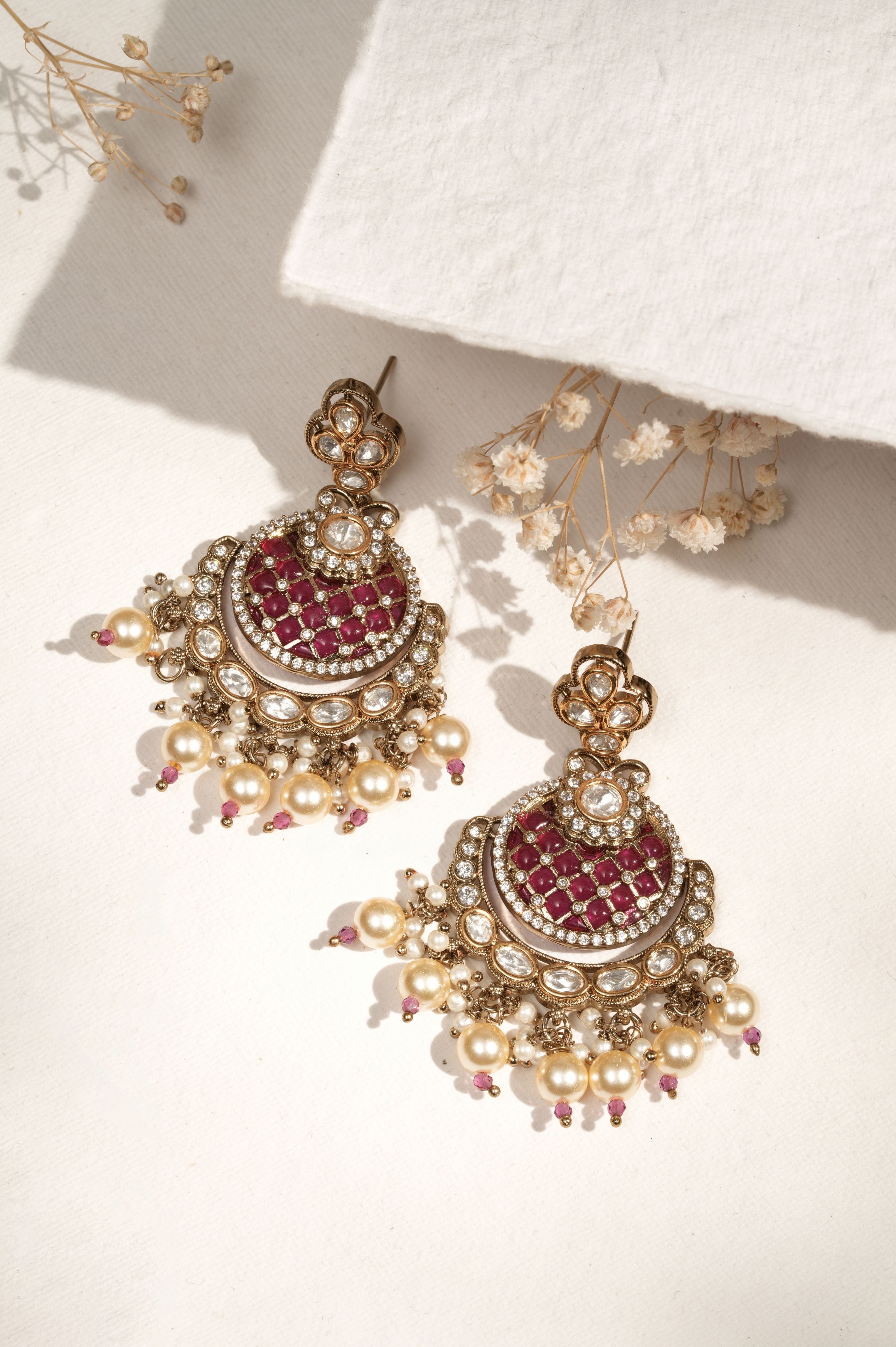 Bridal Emerald Bloom Moissanite Earrings for Traditional Wear
