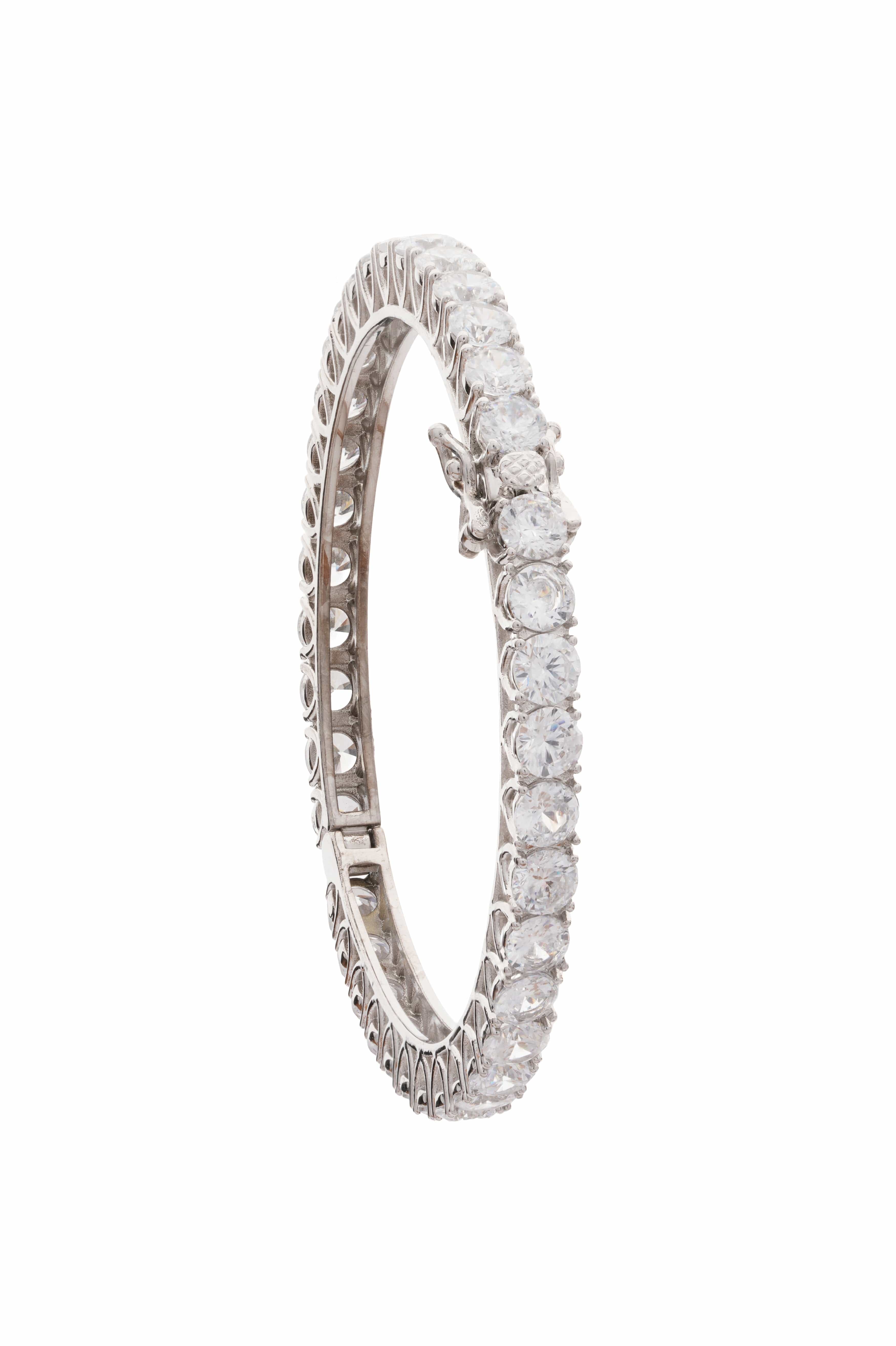 Mataari Bangles Regalia Silver Cutwork Bangles – Intricate Pair for Festive Elegance
