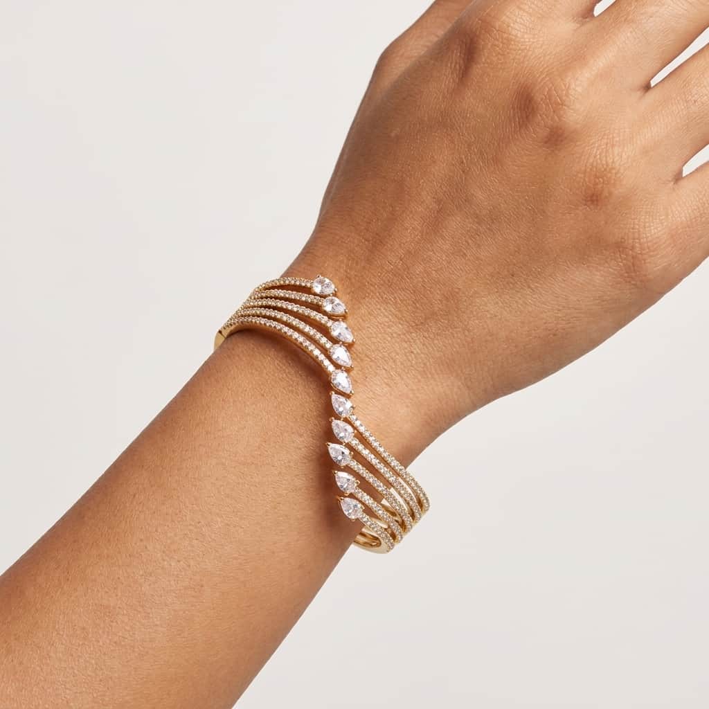Mataari Bracelet Cubic Zirconia Silver Crystal Birthstone Sister Bracelet Femme