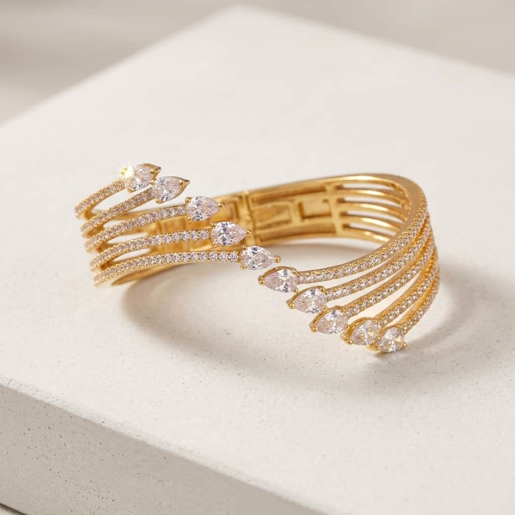 Mataari Bracelet Cubic Zirconia Silver Crystal Birthstone Sister Bracelet Femme