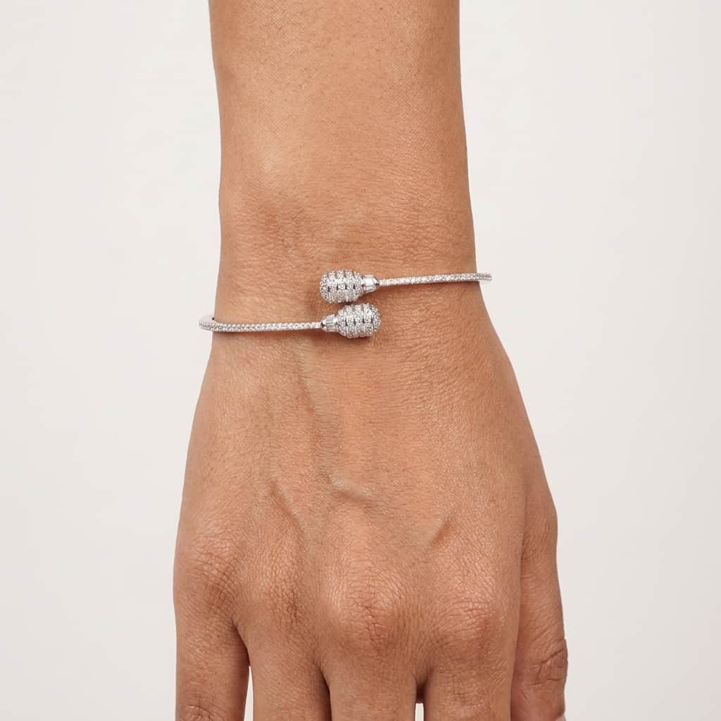 Mataari Bracelet Adjustable Gold Plated Moissanite Crystal Birthstone Bracelet for Women