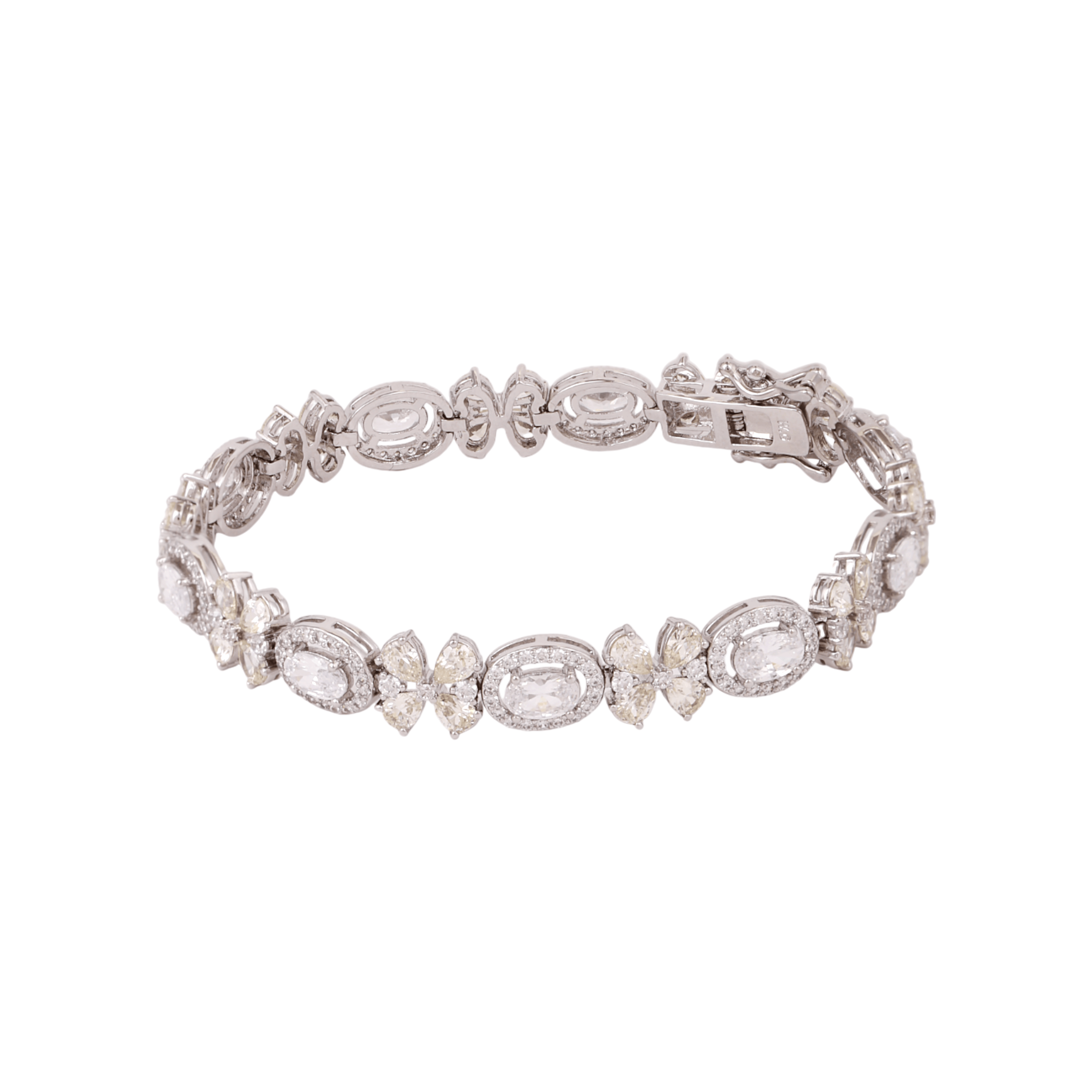 Mataari Bracelet Silver Plated Cubic Zirconia Enagagement Tennis Bracelet