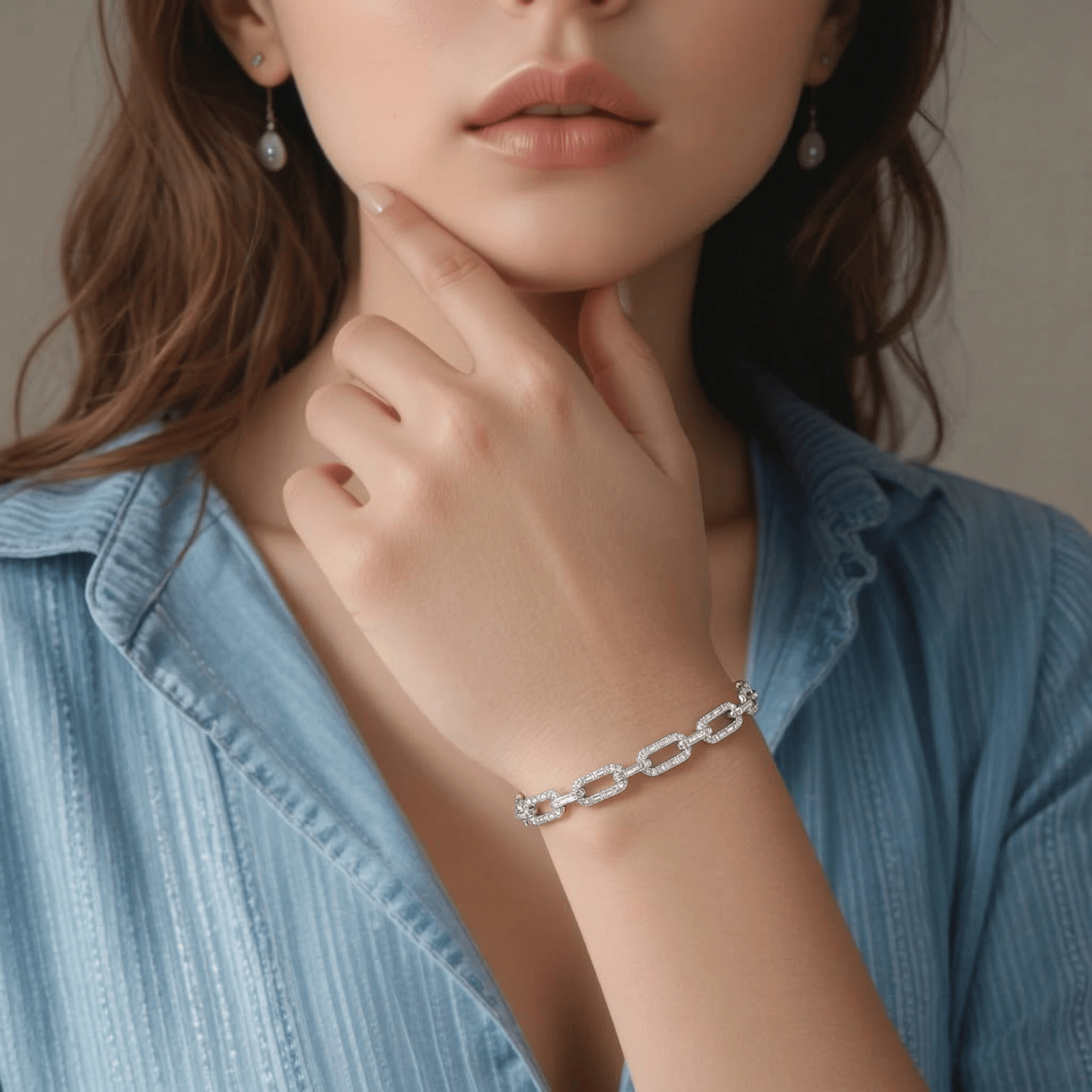 Mataari Bracelet Sterling Silver Link Chain Openable Bracelet