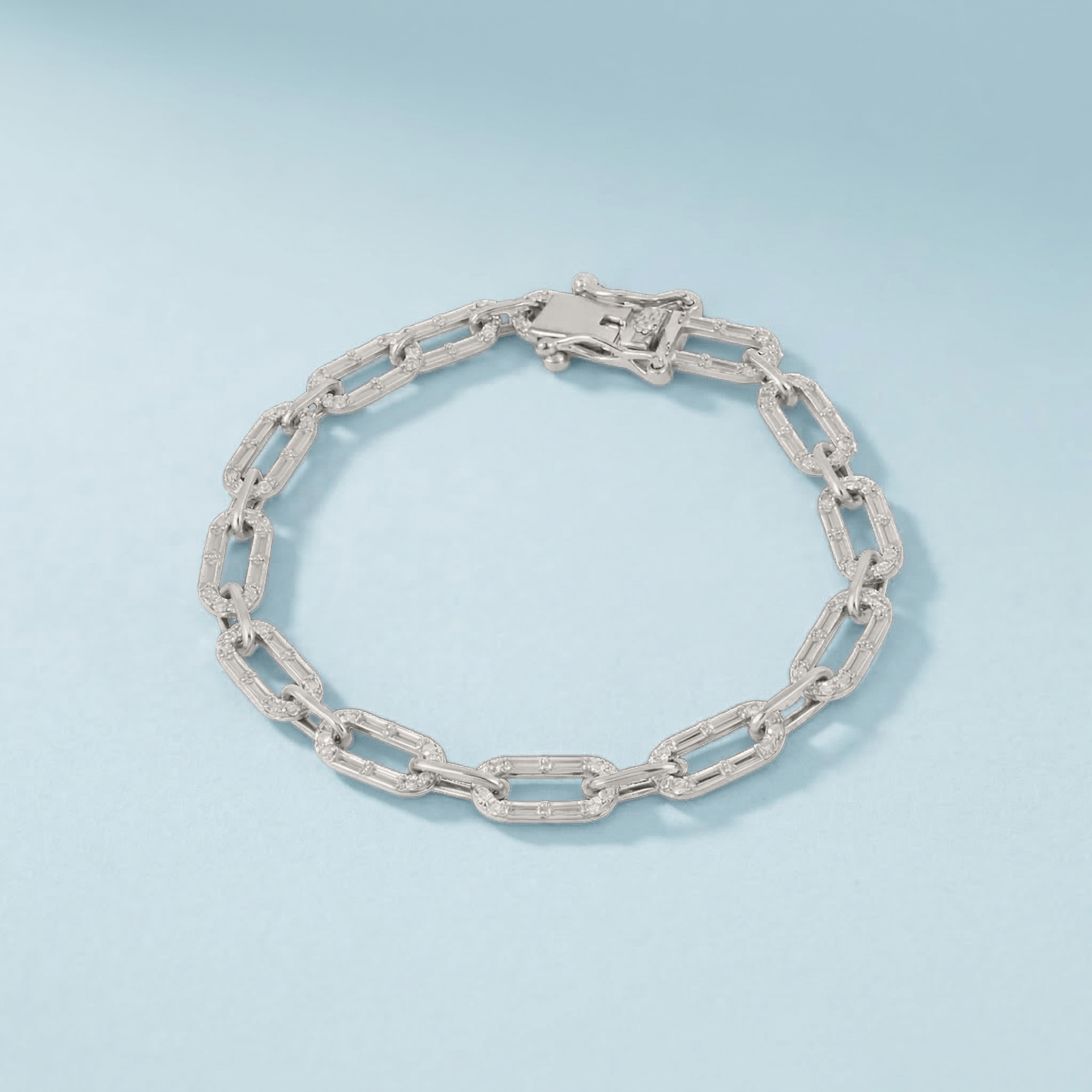 Mataari Bracelet Sterling Silver Link Chain Openable Bracelet