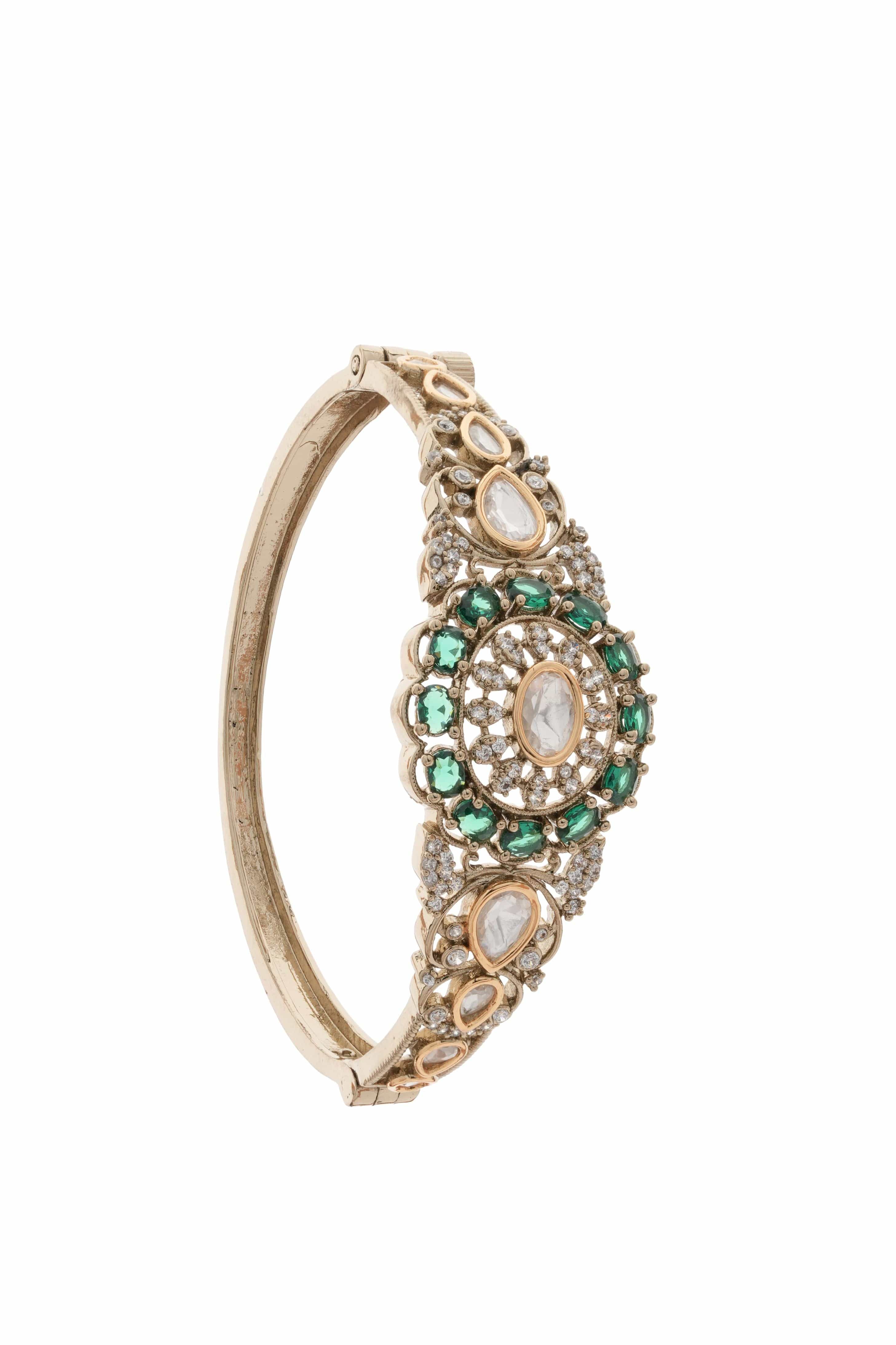 Mataari Bridal Style Ruby Radiance Moissanite CZ Bangle