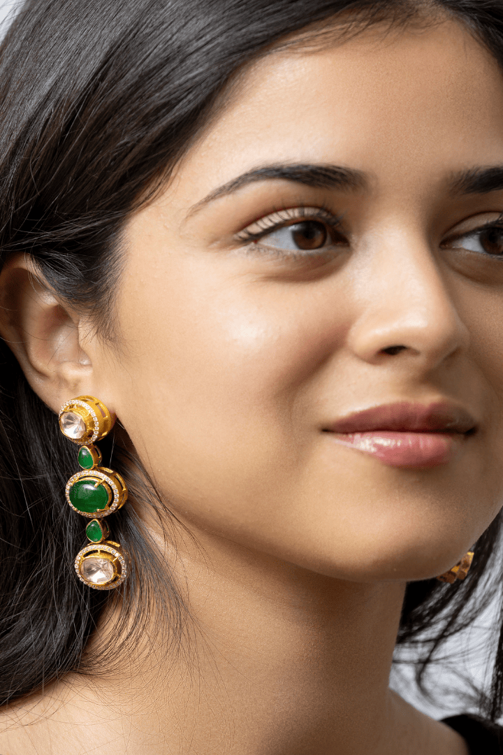 Mataari Earrings Aurelia Kundan Empress Drops
