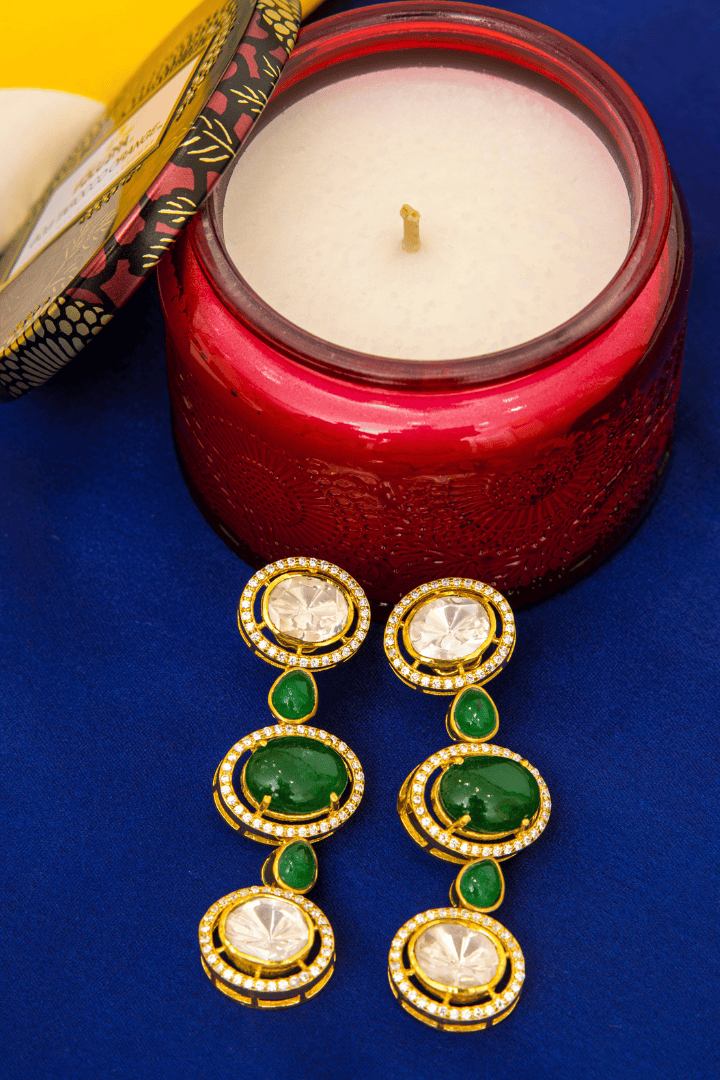 Mataari Earrings Aurelia Kundan Empress Drops