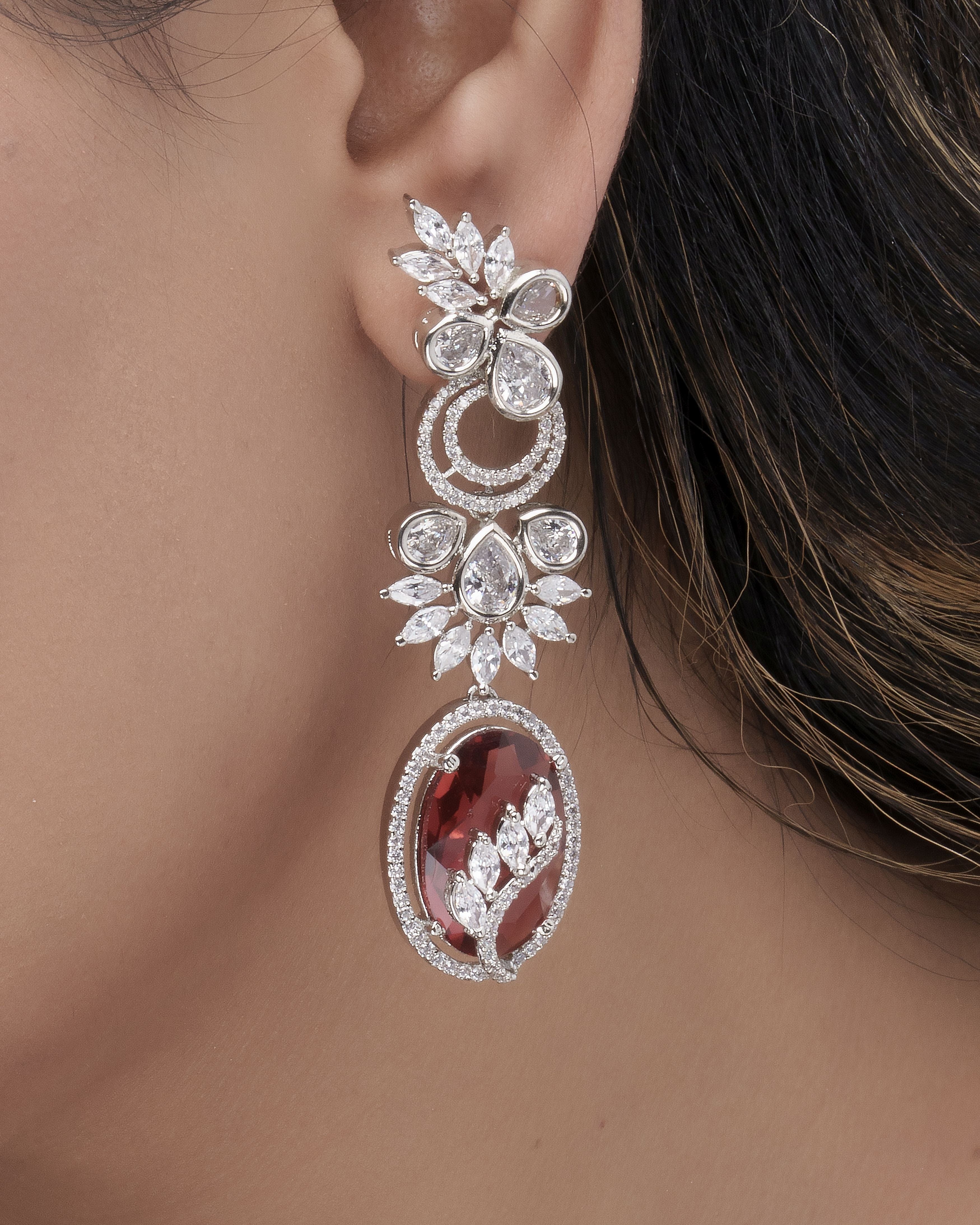 Mataari Earrings Evergreen Radiance Diamond Drop Earrings