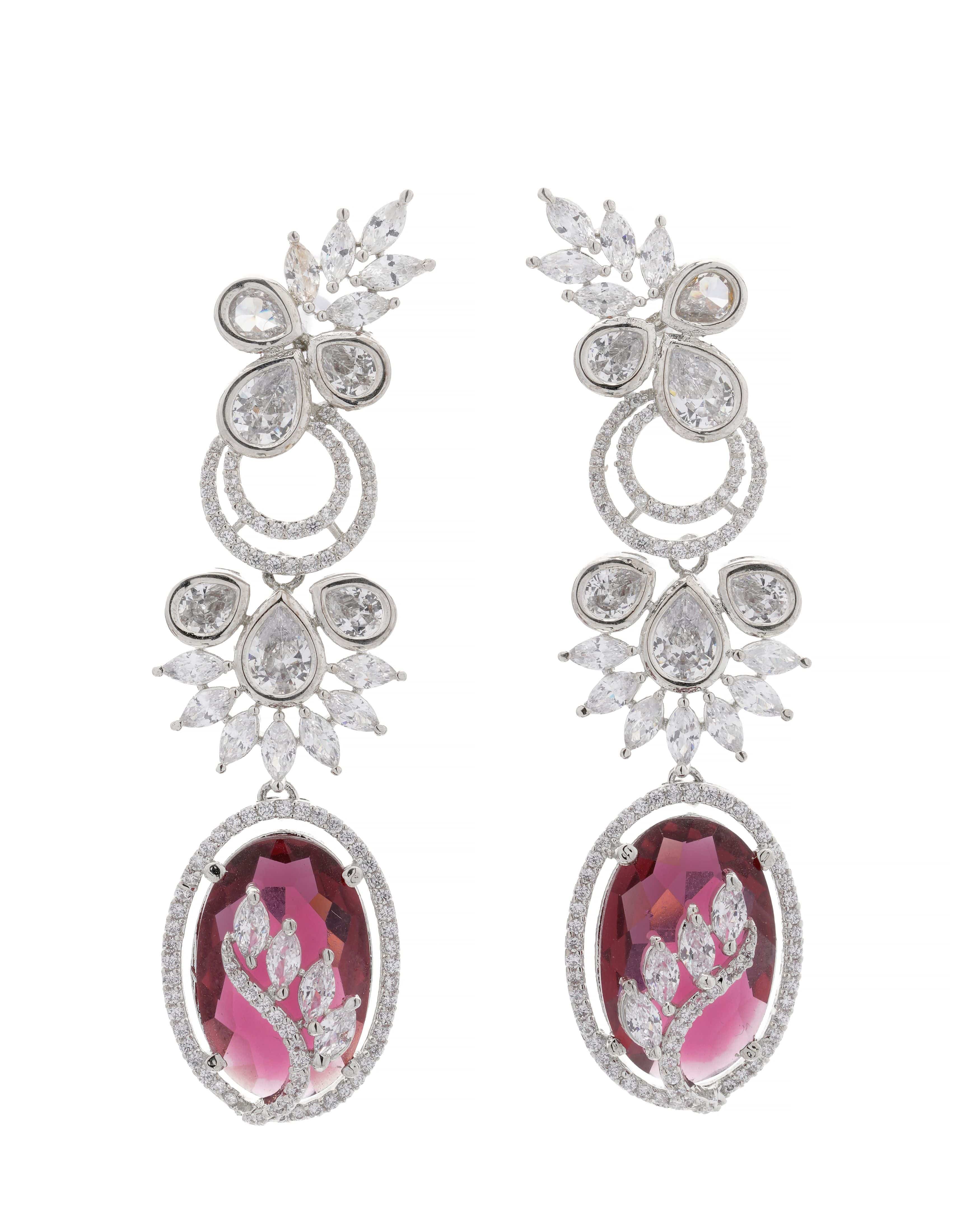 Mataari Earrings Evergreen Radiance Diamond Drop Earrings