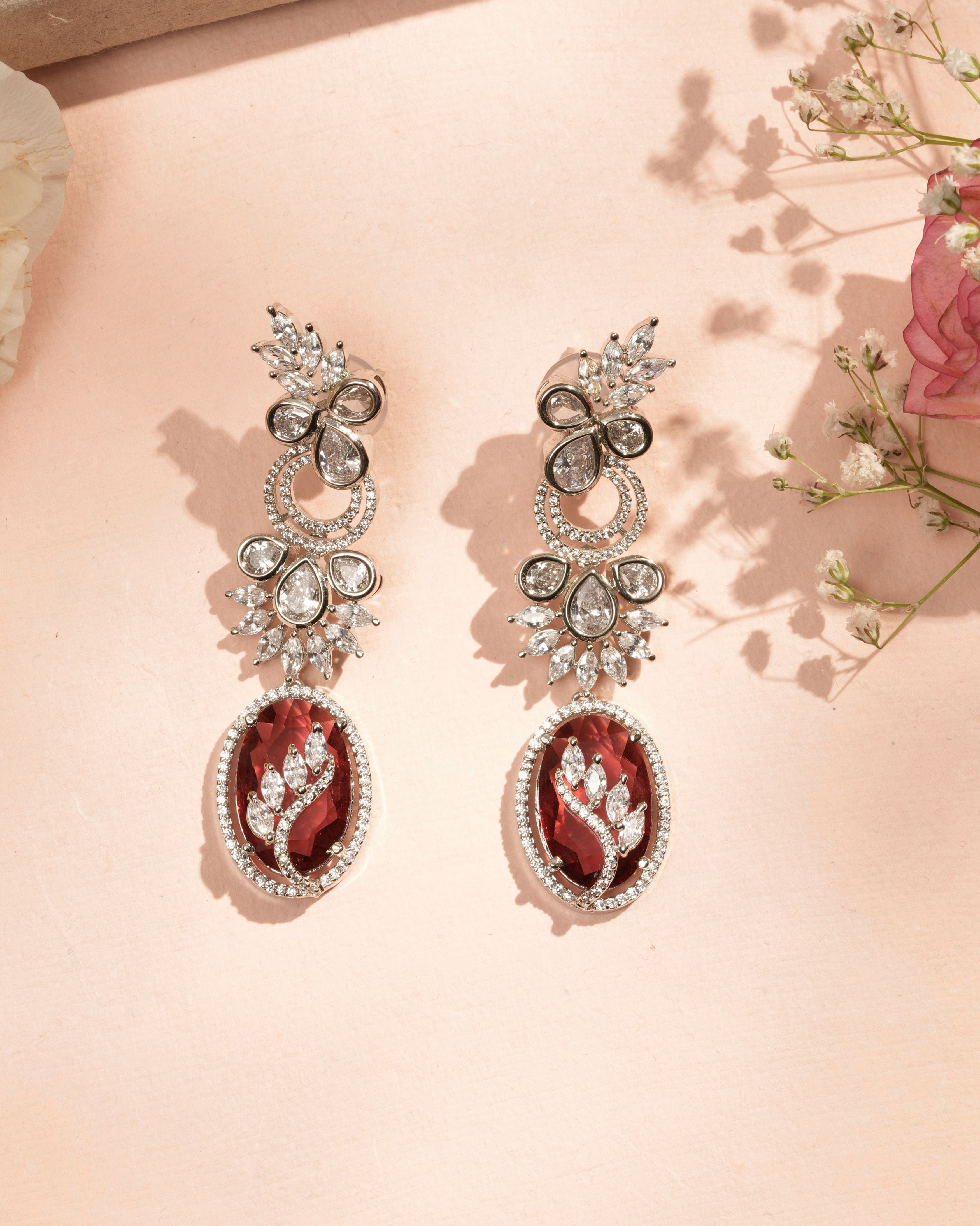 Mataari Earrings Evergreen Radiance Diamond Drop Earrings