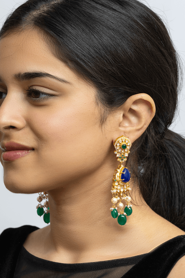 Mataari Earrings Exquisite Heritage Multi-Stone Drop Earrings