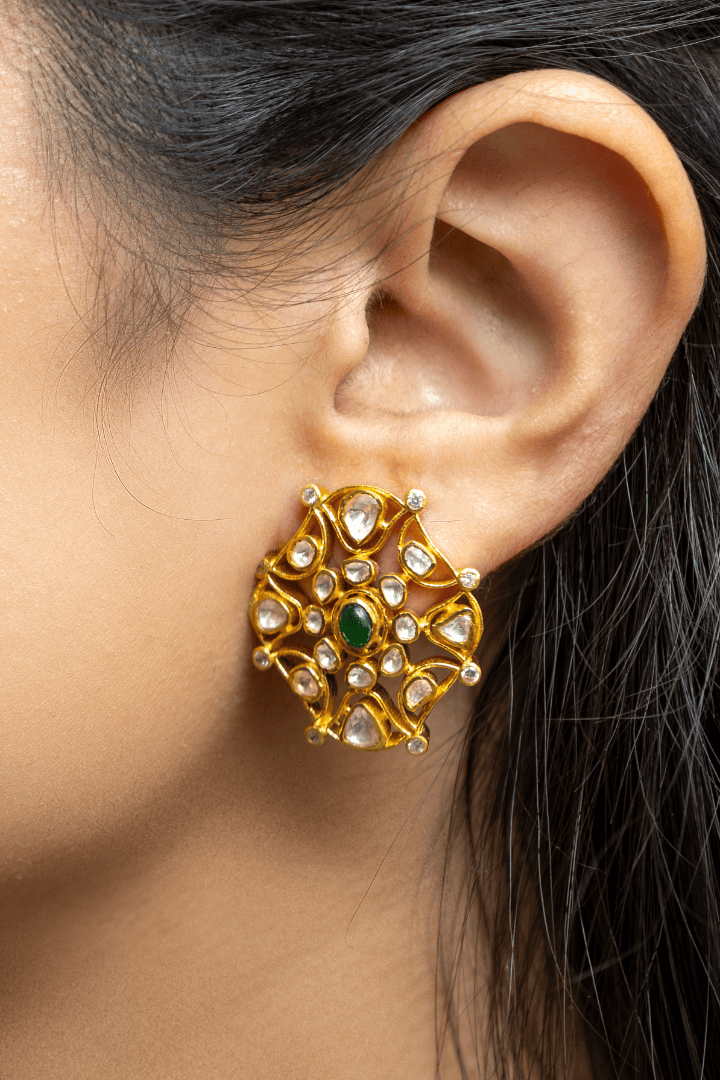 Mataari Earrings The Emerald Mandala Studs