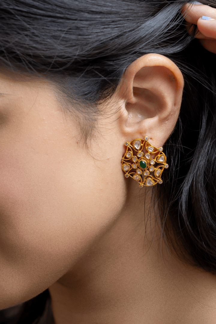Mataari Earrings The Emerald Mandala Studs