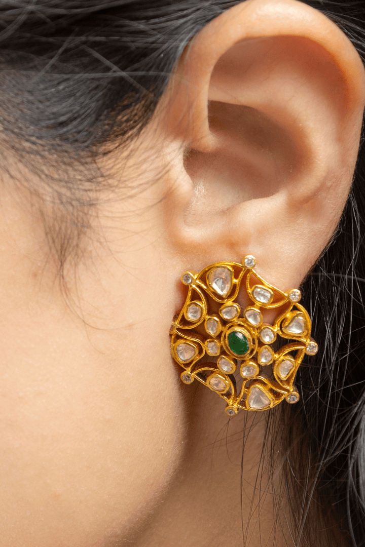 Mataari Earrings The Emerald Mandala Studs