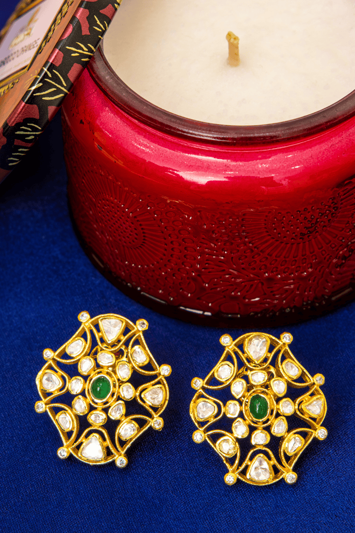 Mataari Earrings The Emerald Mandala Studs