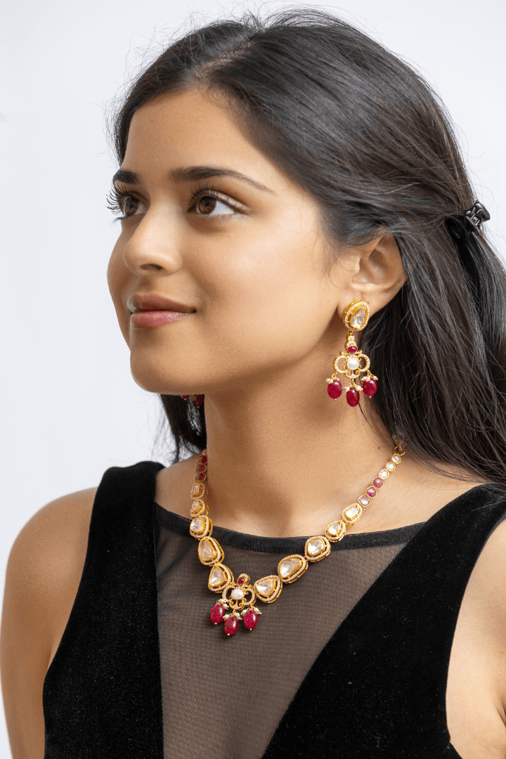 Mataari Necklace Aarohi Ruby Empress Ensemble