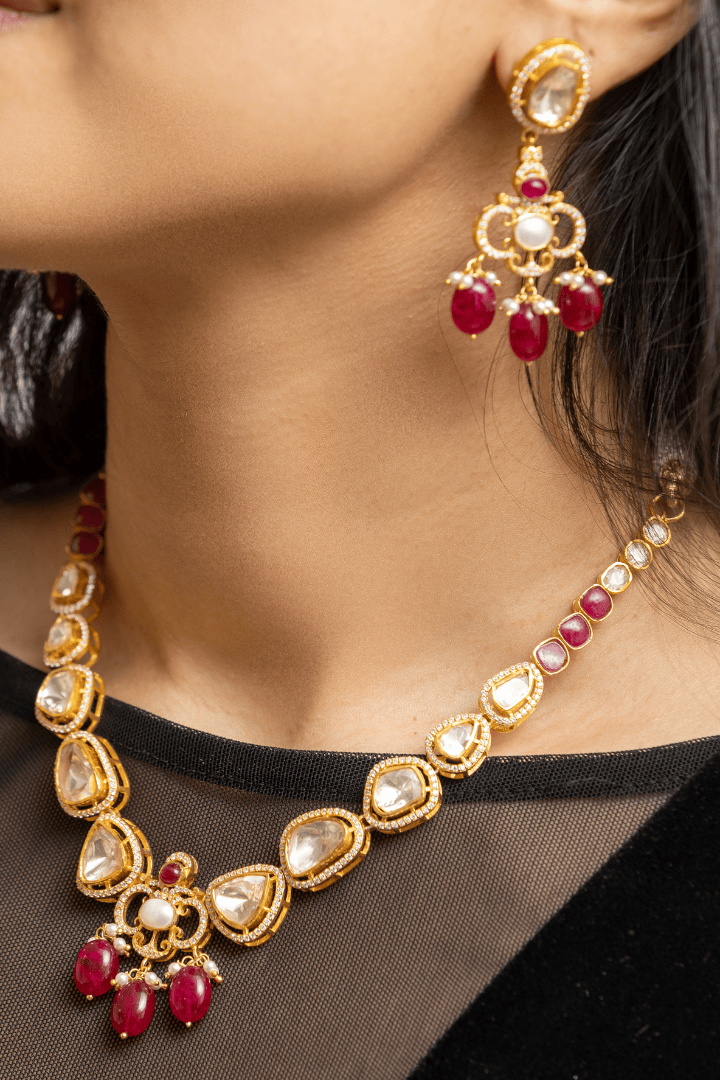 Mataari Necklace Aarohi Ruby Empress Ensemble