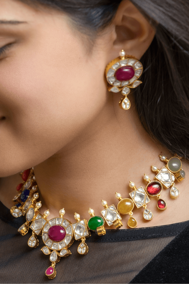 Mataari Necklace The Navratna Garland Set