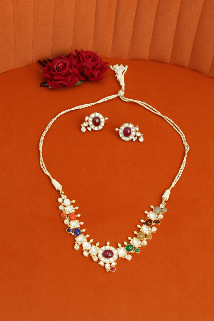 Mataari Necklace The Navratna Garland Set