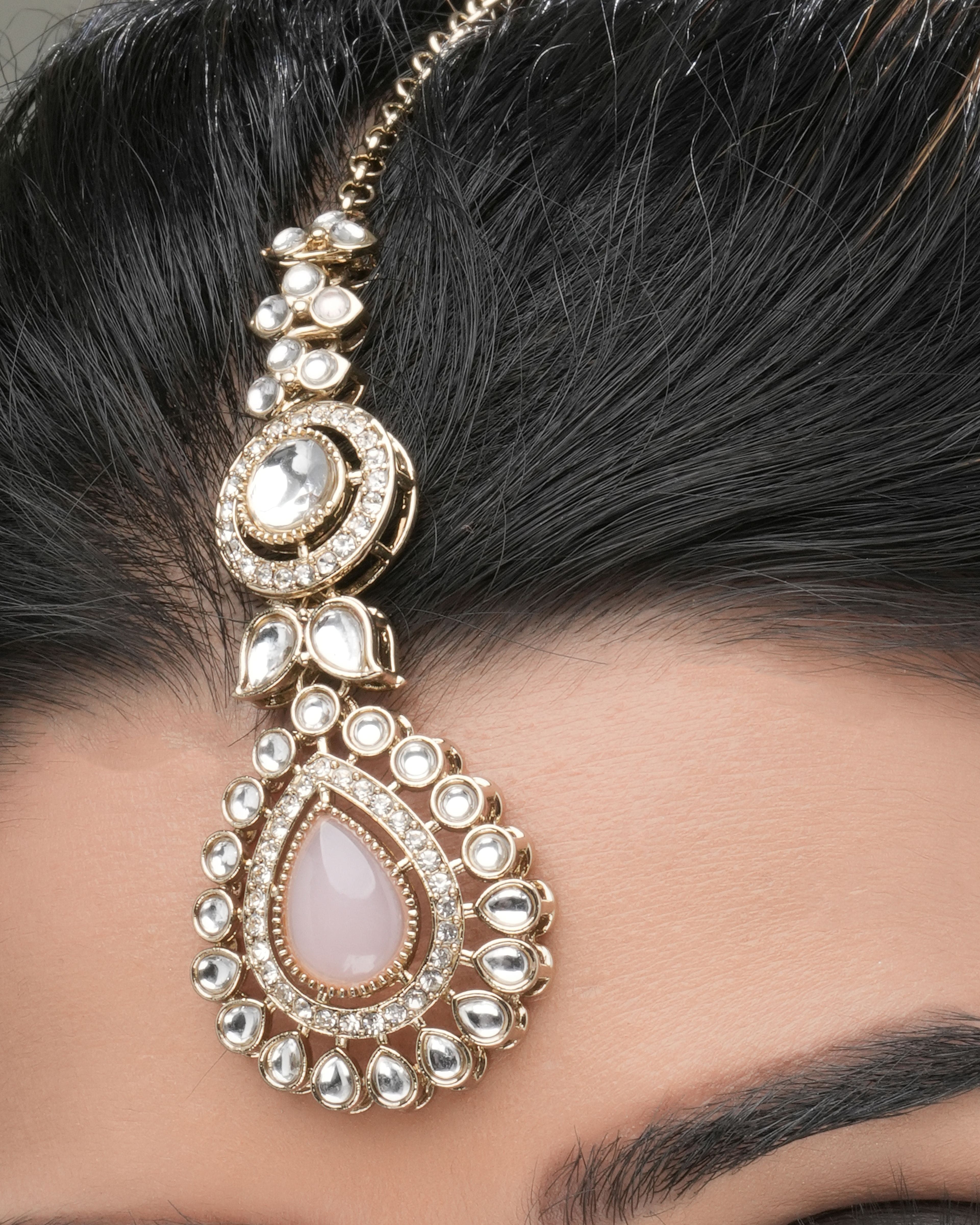 Mataari Necklaces Blush Harmony – Multi-Pastel Zedex and CZ | Brass | Indian Jewelry | Mataari