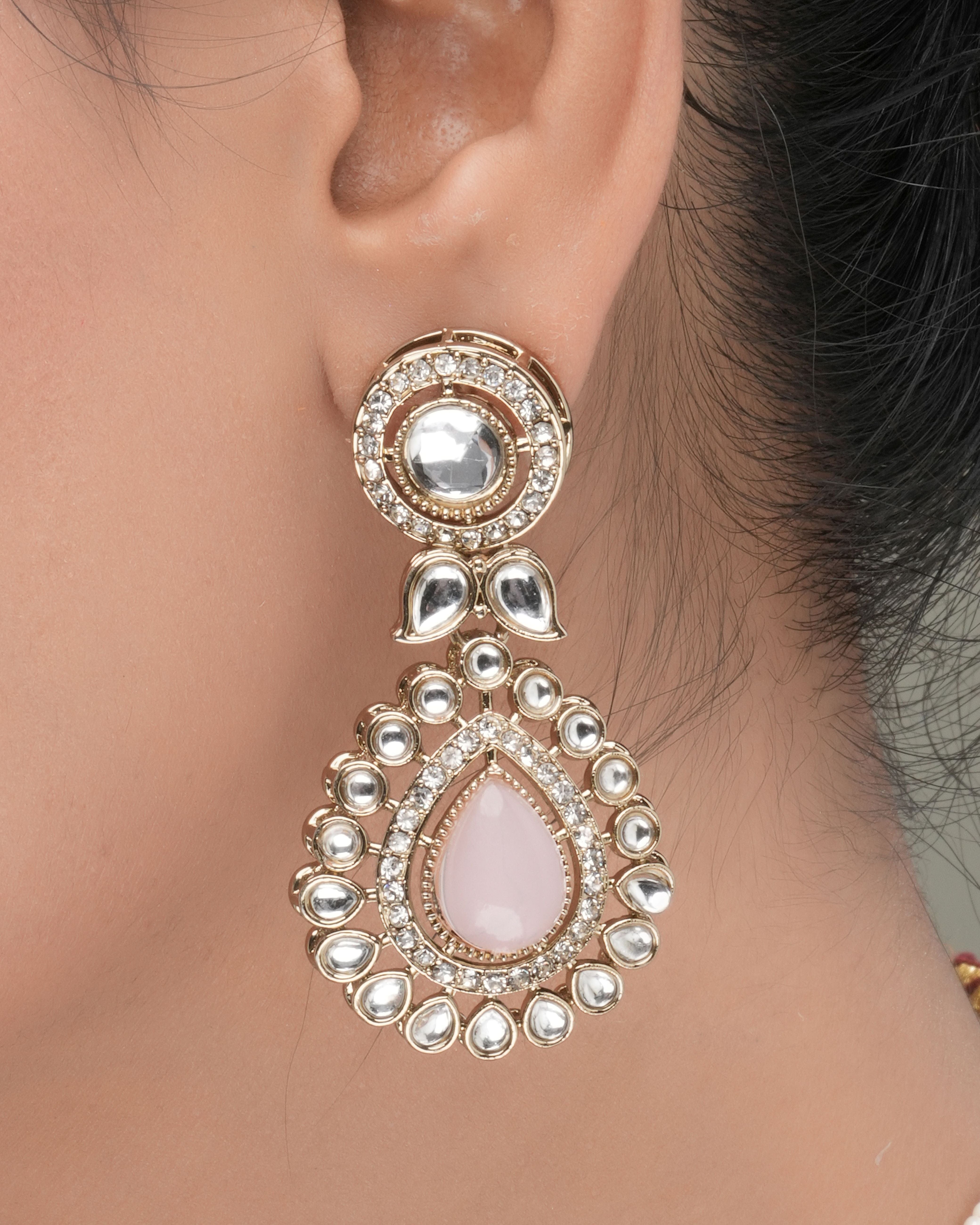 Mataari Necklaces Blush Harmony – Multi-Pastel Zedex and CZ | Brass | Indian Jewelry | Mataari