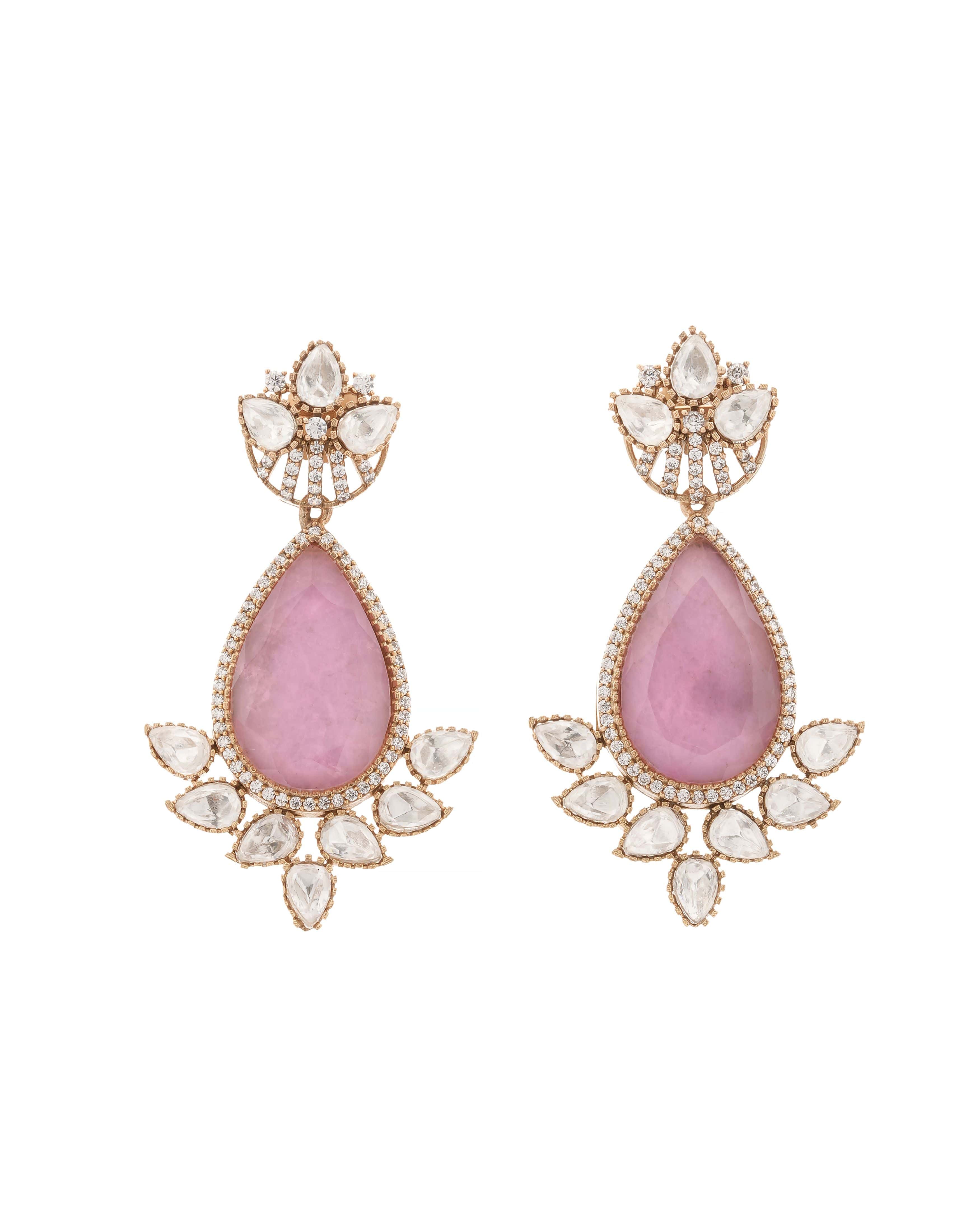 Mataari Necklaces Emerald Green Teardrop Choker & Earrings Set | CZ | Indian Jewelry | Mataari