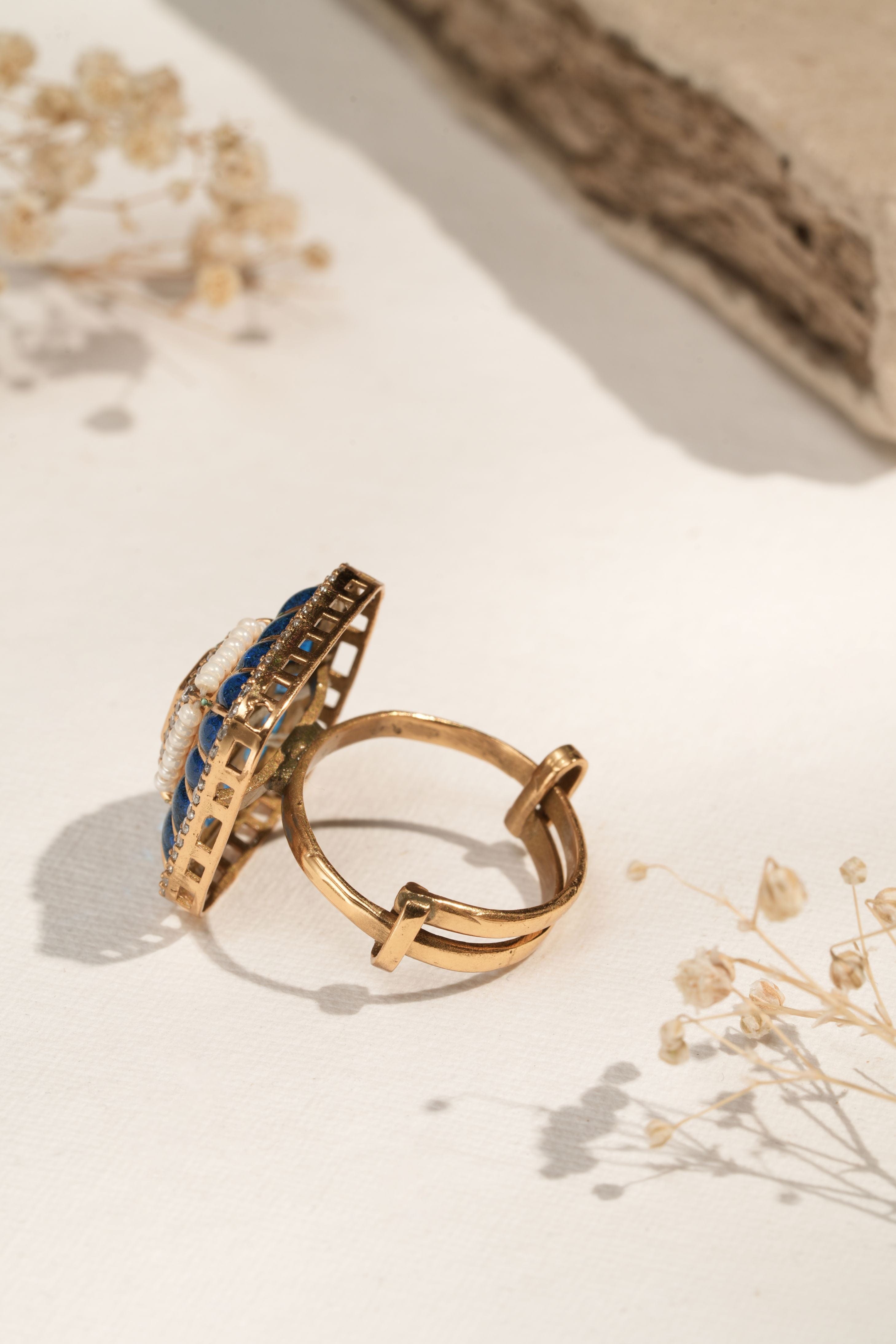 Mataari Ring Azure Mosaic Statement Ring.