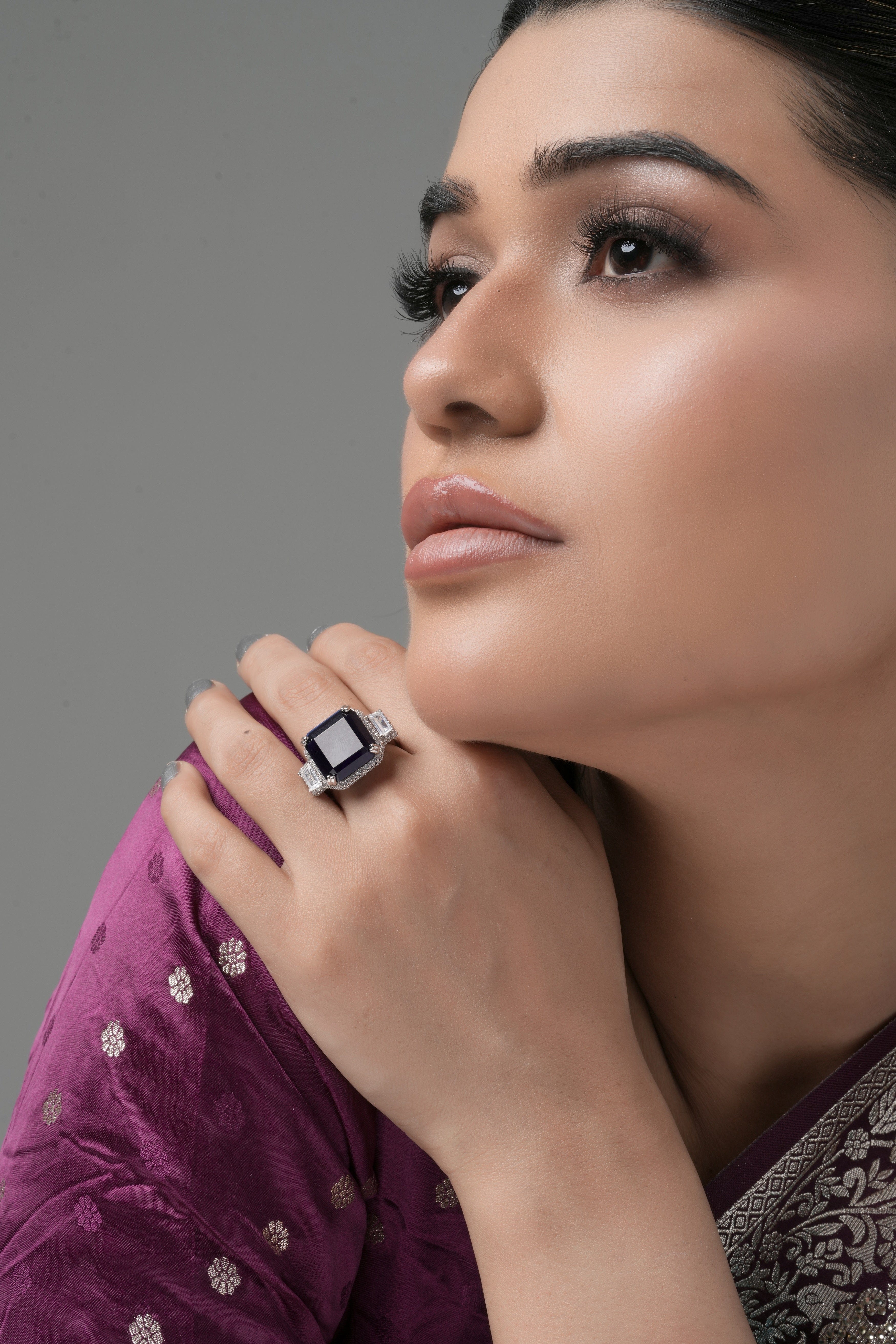 Mataari Rings Essence Adjustable Baguette Ring